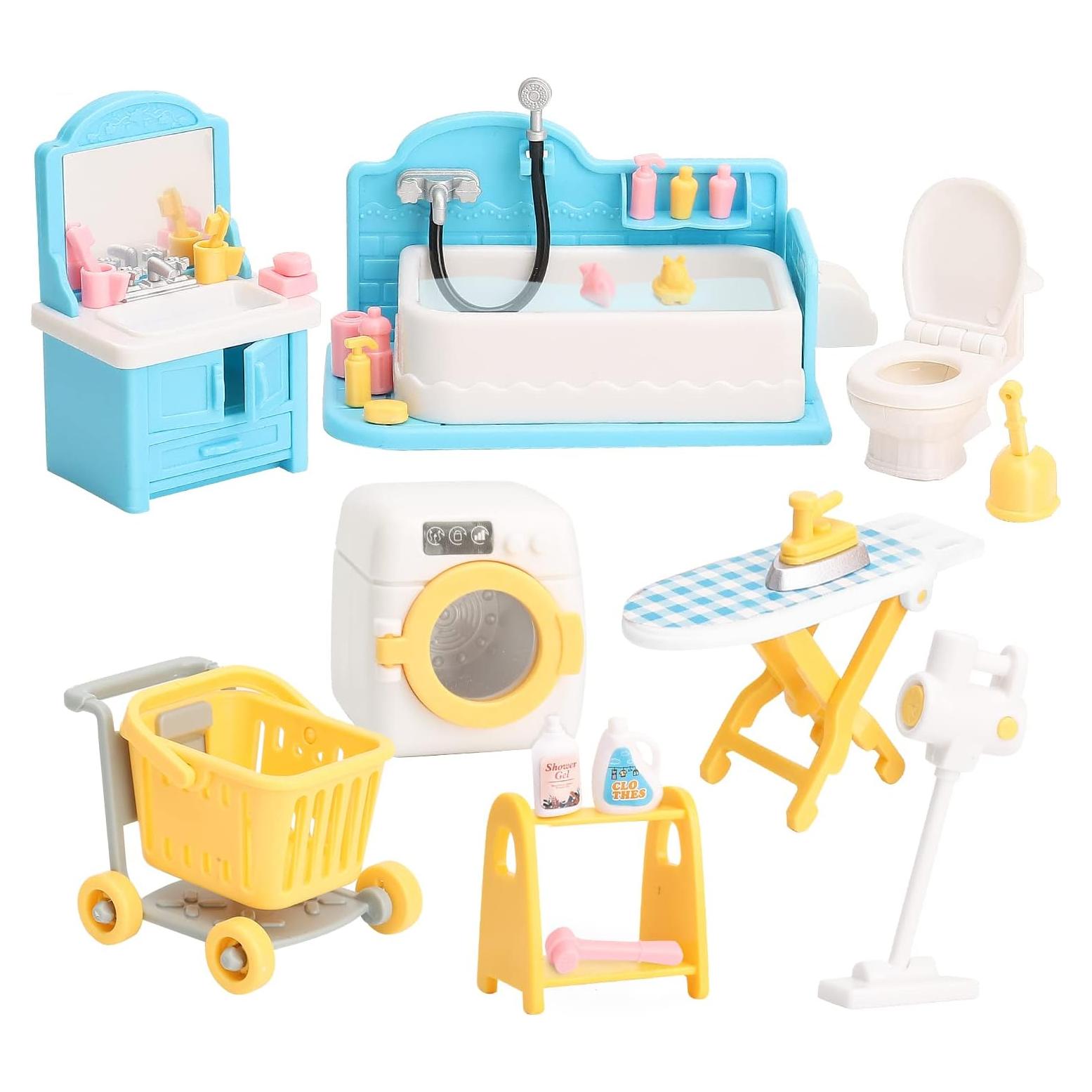 Juego de Muebles para Casa de Muñecas BananMelon con Baño