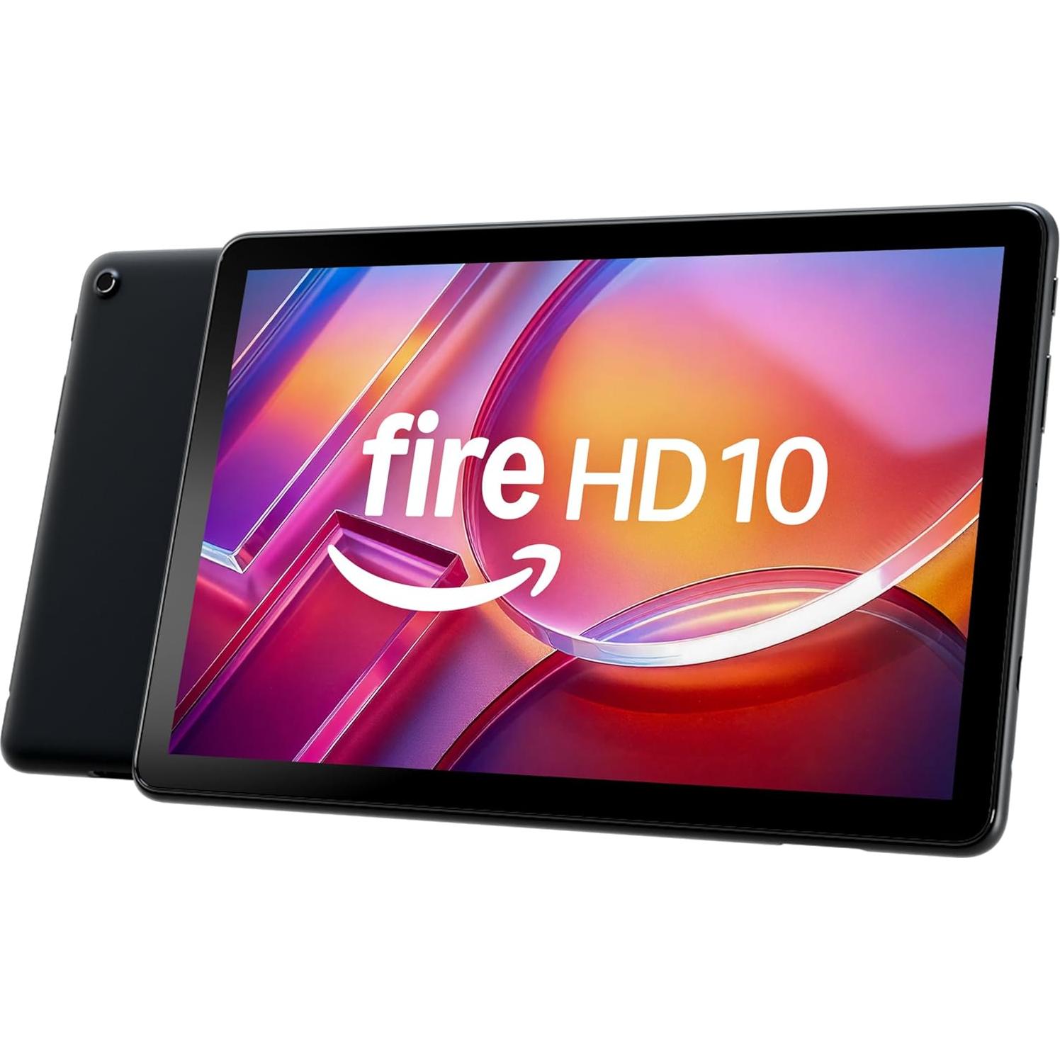 Amazon Fire HD 10 tablet (newest model) built for relaxation, 10.1" vibrant Full HD screen, octa-core processor, 3 GB RAM, 32 GB, Black