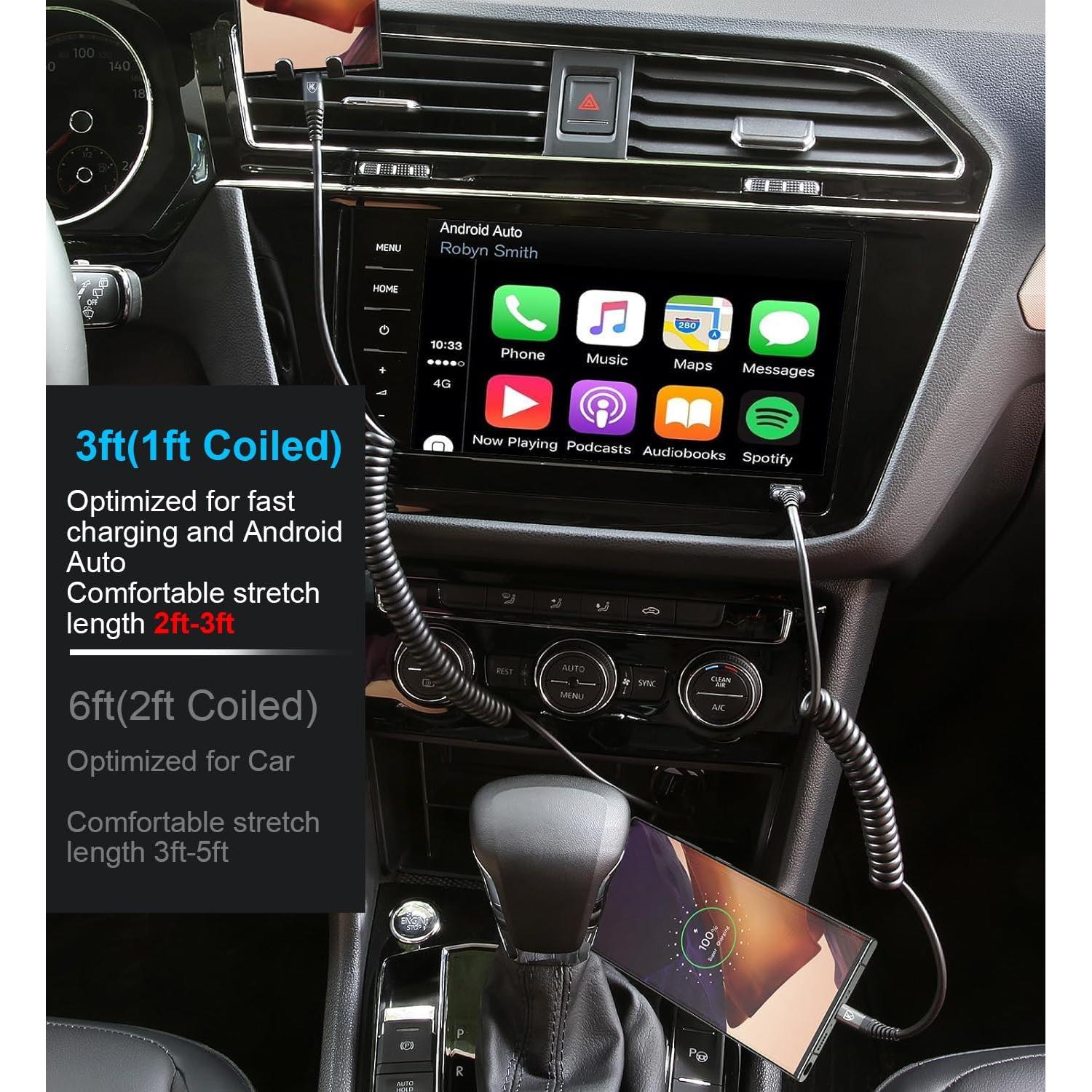 Paquete de 2 Cables USB C a USB C 3FT KIYODA Carga Rápida