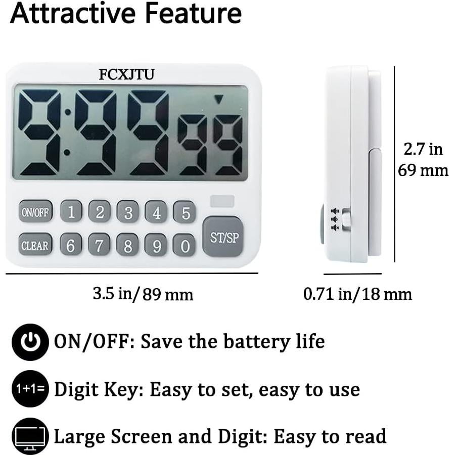 Temporizador Digital de Cocina FCXJTU con Alarma Fuerte