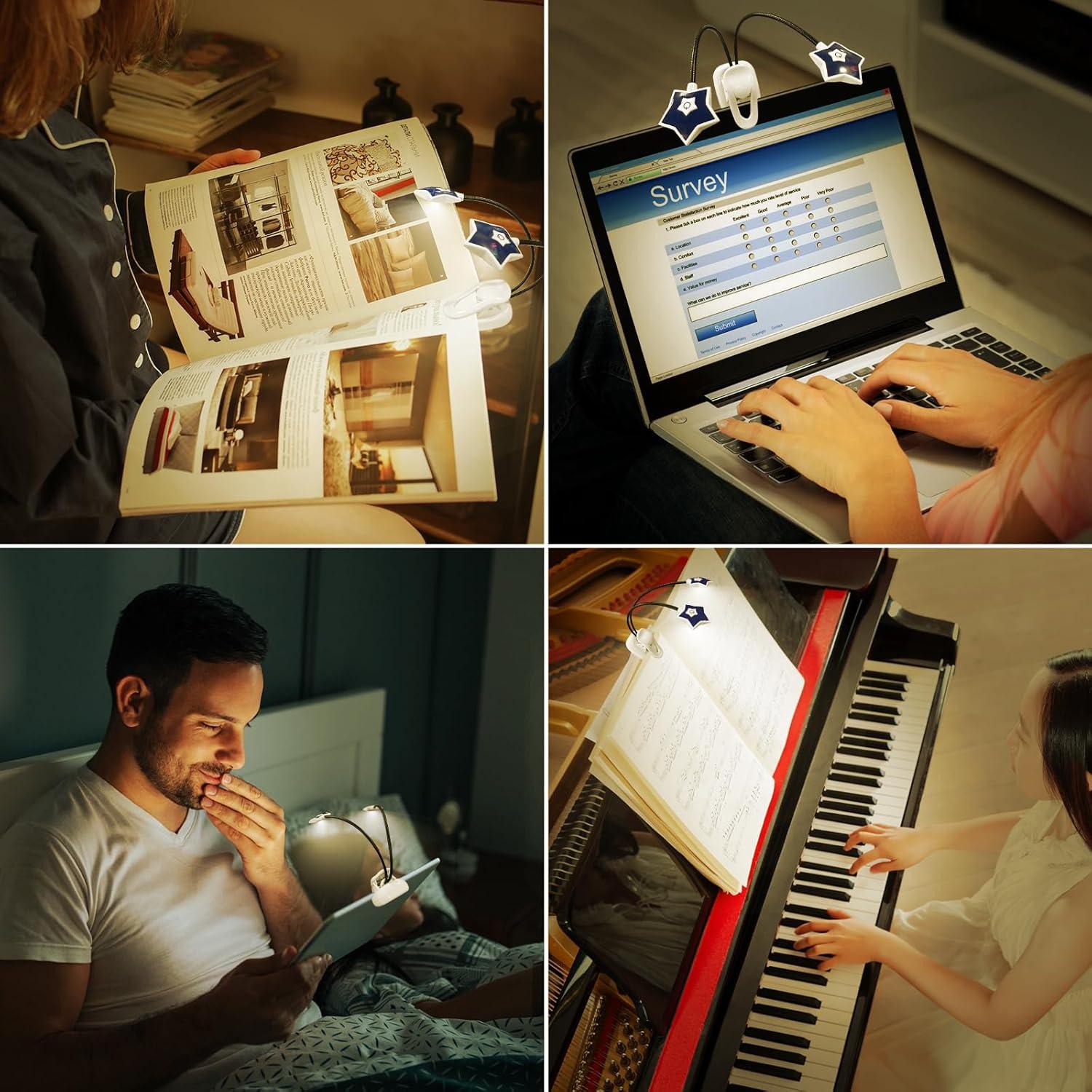 Luz de Lectura LED LUXSWAY Doble Cabeza 2 Niveles Brillo