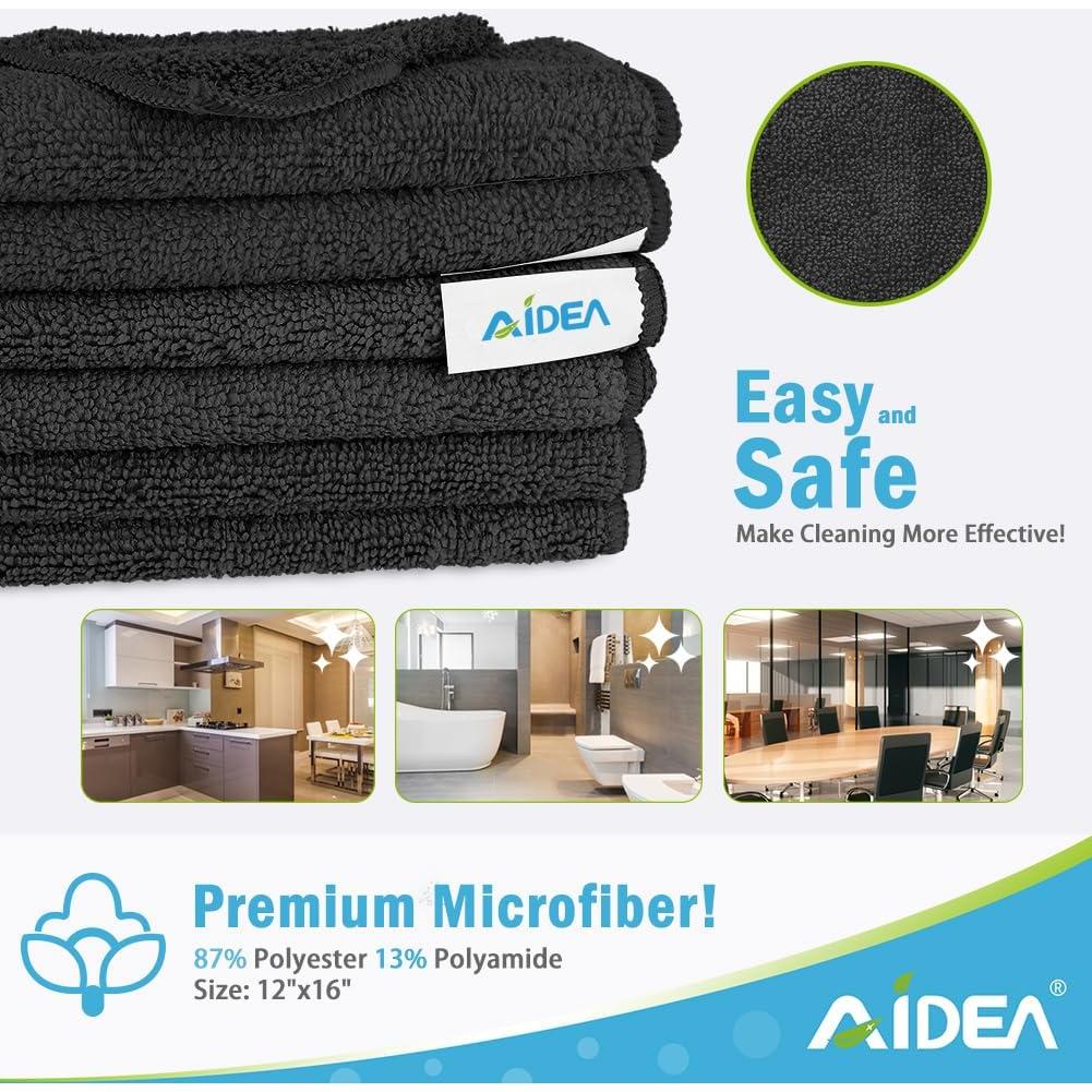 Paños de Microfibra AIDEA 8PK, 40.64x30.48cm, Absorbentes