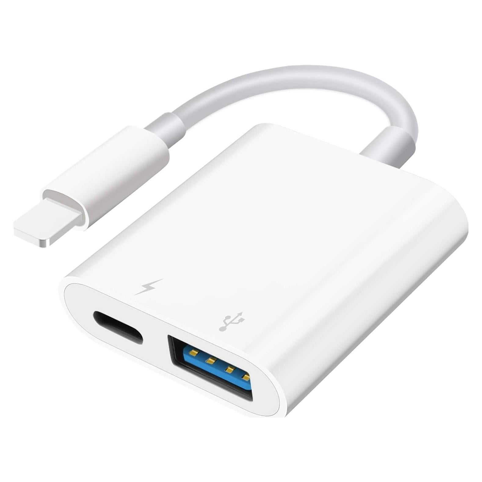 Adaptador USB SUNTRSI OTG para iPhone/iPad - Carga y Transferencia