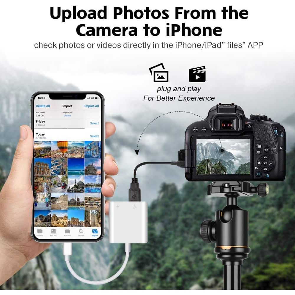 Adaptador USB SUNTRSI OTG para iPhone/iPad - Carga y Transferencia