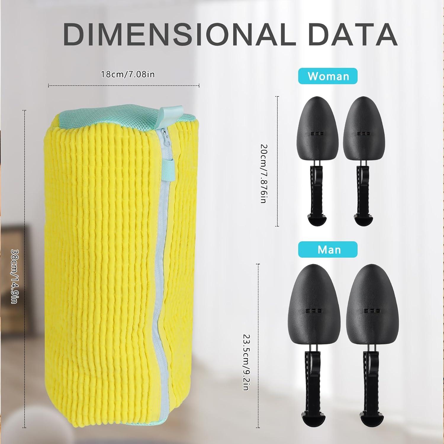 Bolsa de Lavado de Zapatos AUSTEDFY 2 Pcs Amarillo 37.8 cm