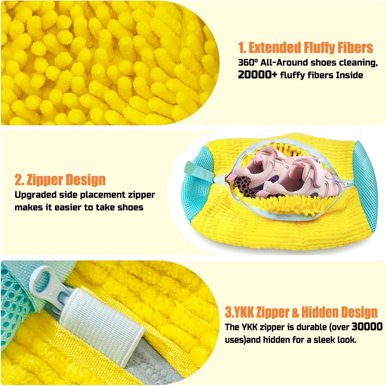 Bolsa de Lavado para Zapatos Amarilla - Ecológica y Duradera