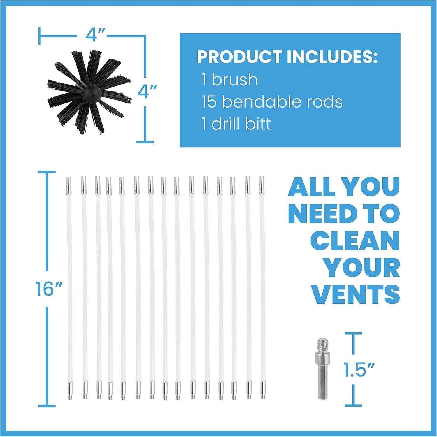 Kit Limpiador de Conductos de Secadora SP HOME GOODS 6.1m
