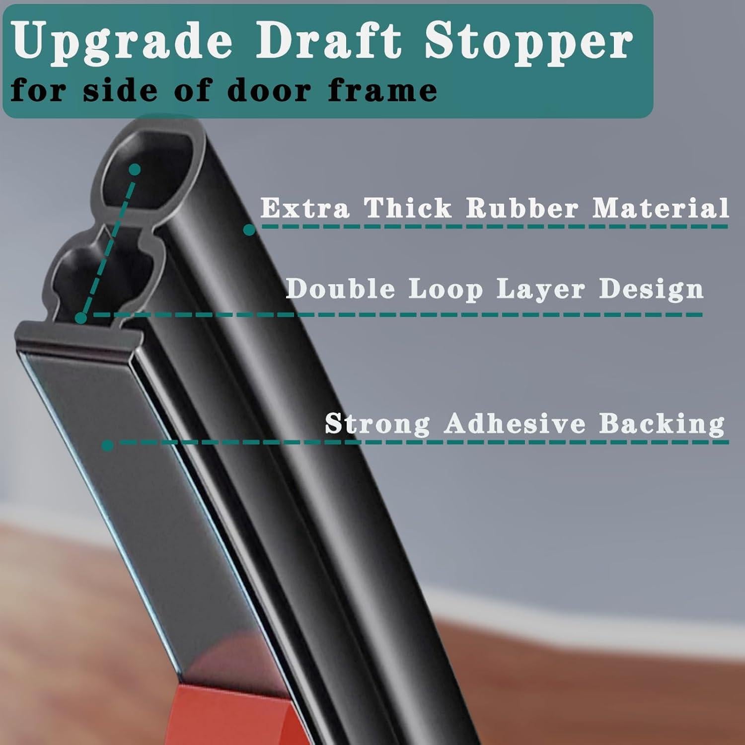 Tira de Sello Aislante WEZKYLCG 6.1m Goma Blanca para Puertas