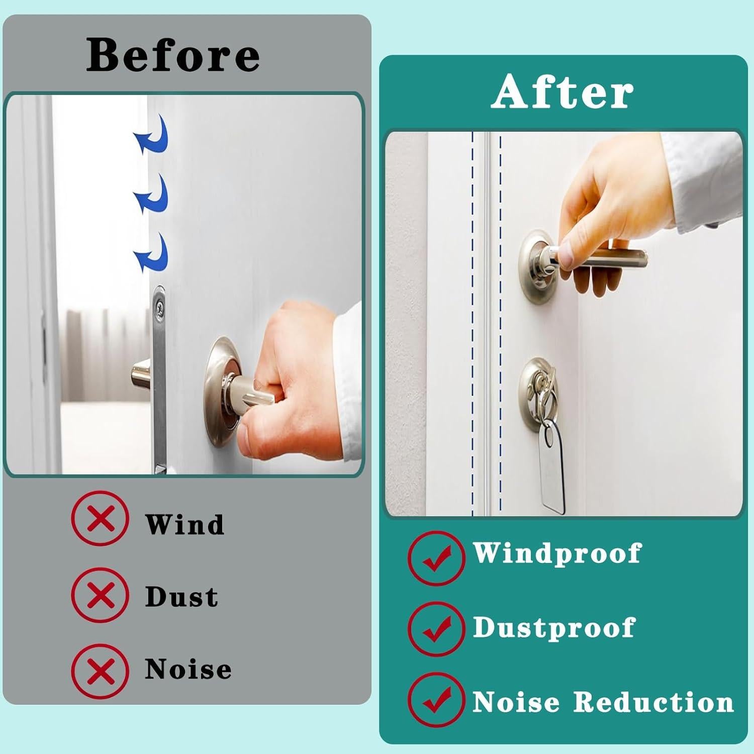 Tira de Sello Aislante WEZKYLCG 6.1m Goma Blanca para Puertas