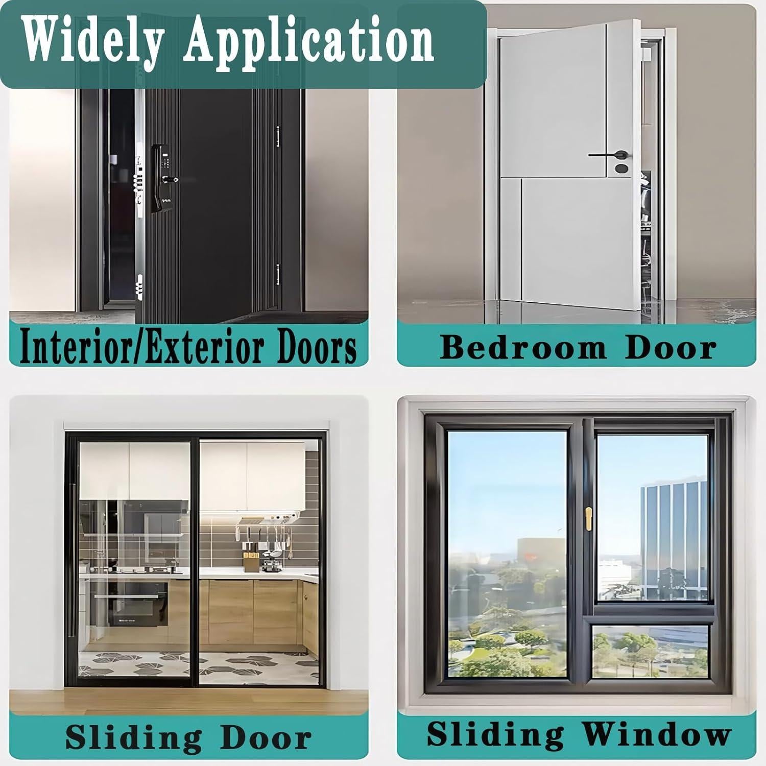 Tira de Sello Aislante WEZKYLCG 6.1m Goma Blanca para Puertas