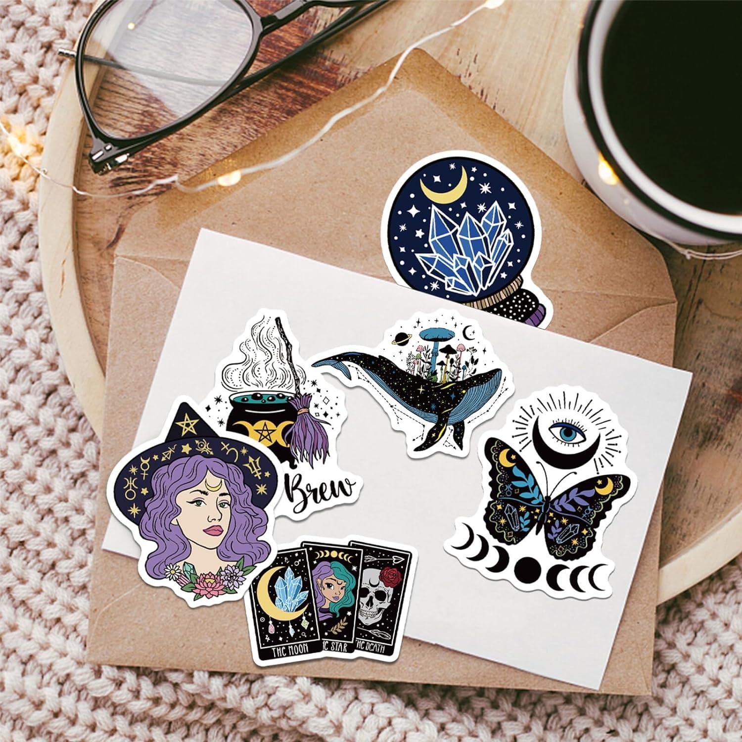 Calcomanías de Brujas MiStar 64 Piezas Vinilo Impermeable