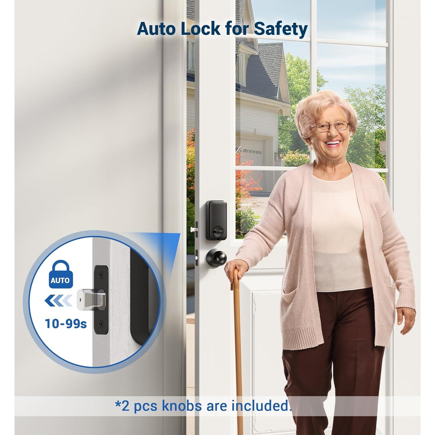 Cerradura Biométrica Veise KS02C con Teclado y 2 Perillas