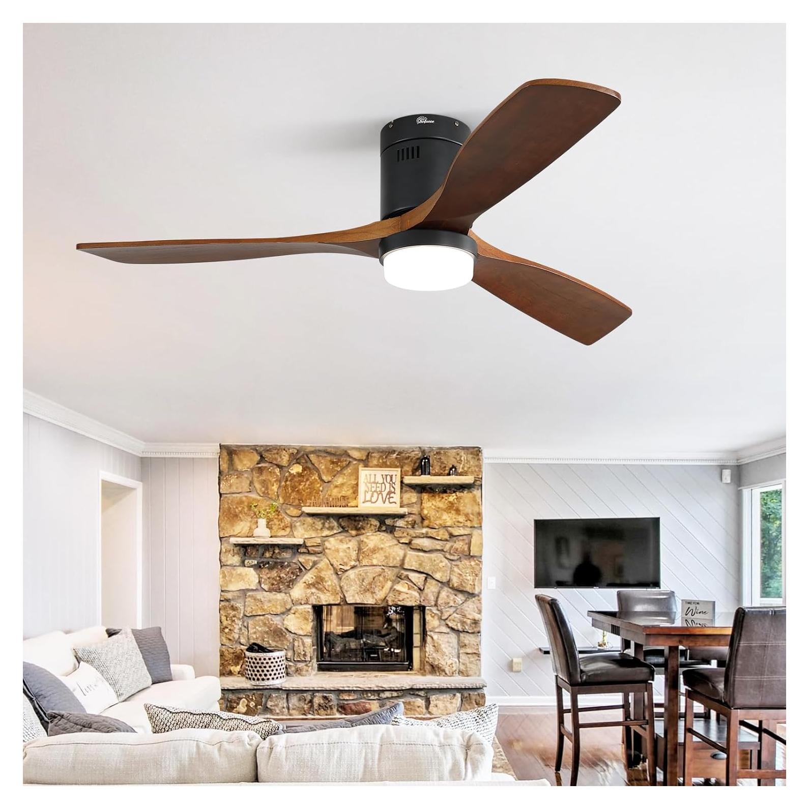 Ventilador de Techo Sofucor 52" con Luz y Control Remoto