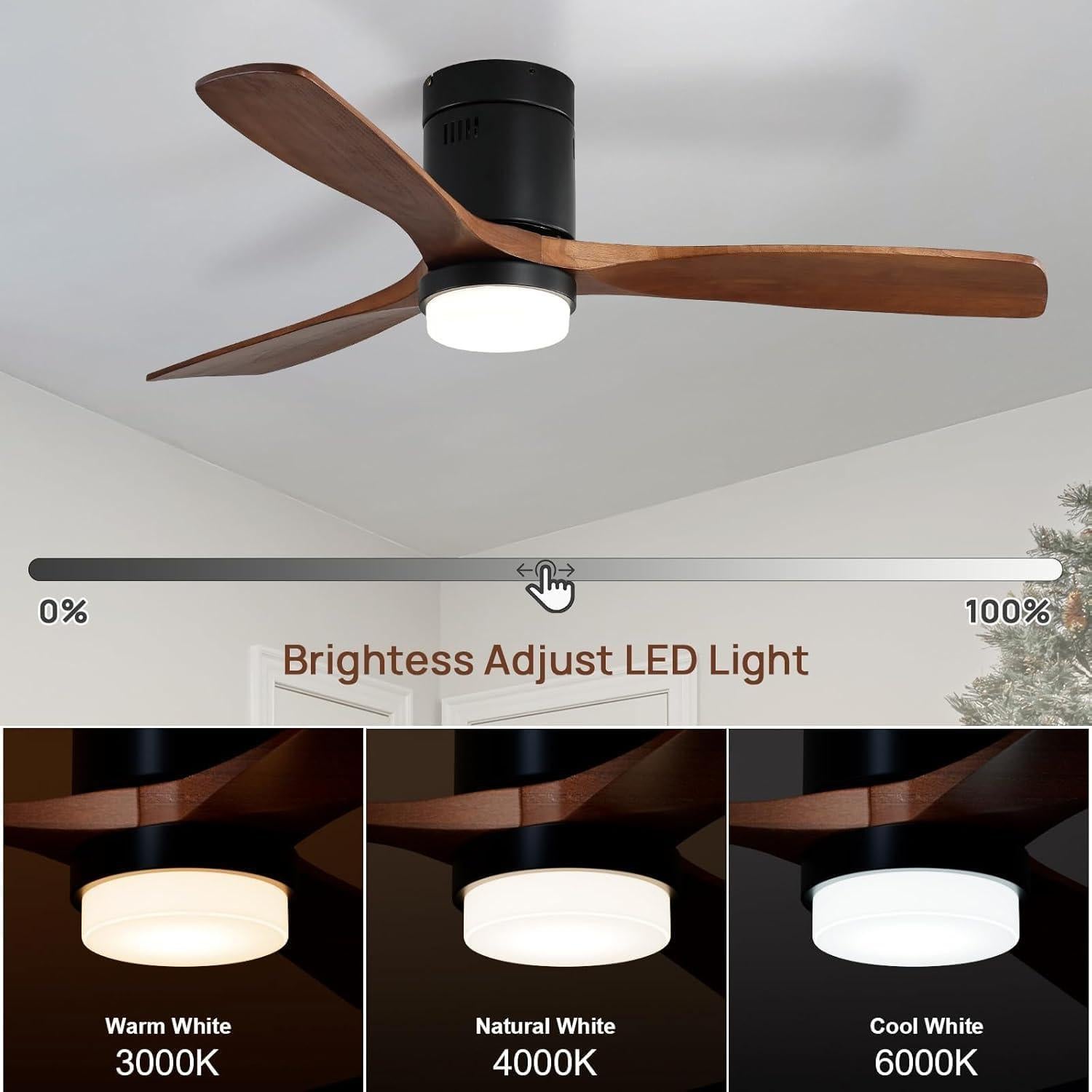 Ventilador de Techo Sofucor 52" con Luz y Control Remoto