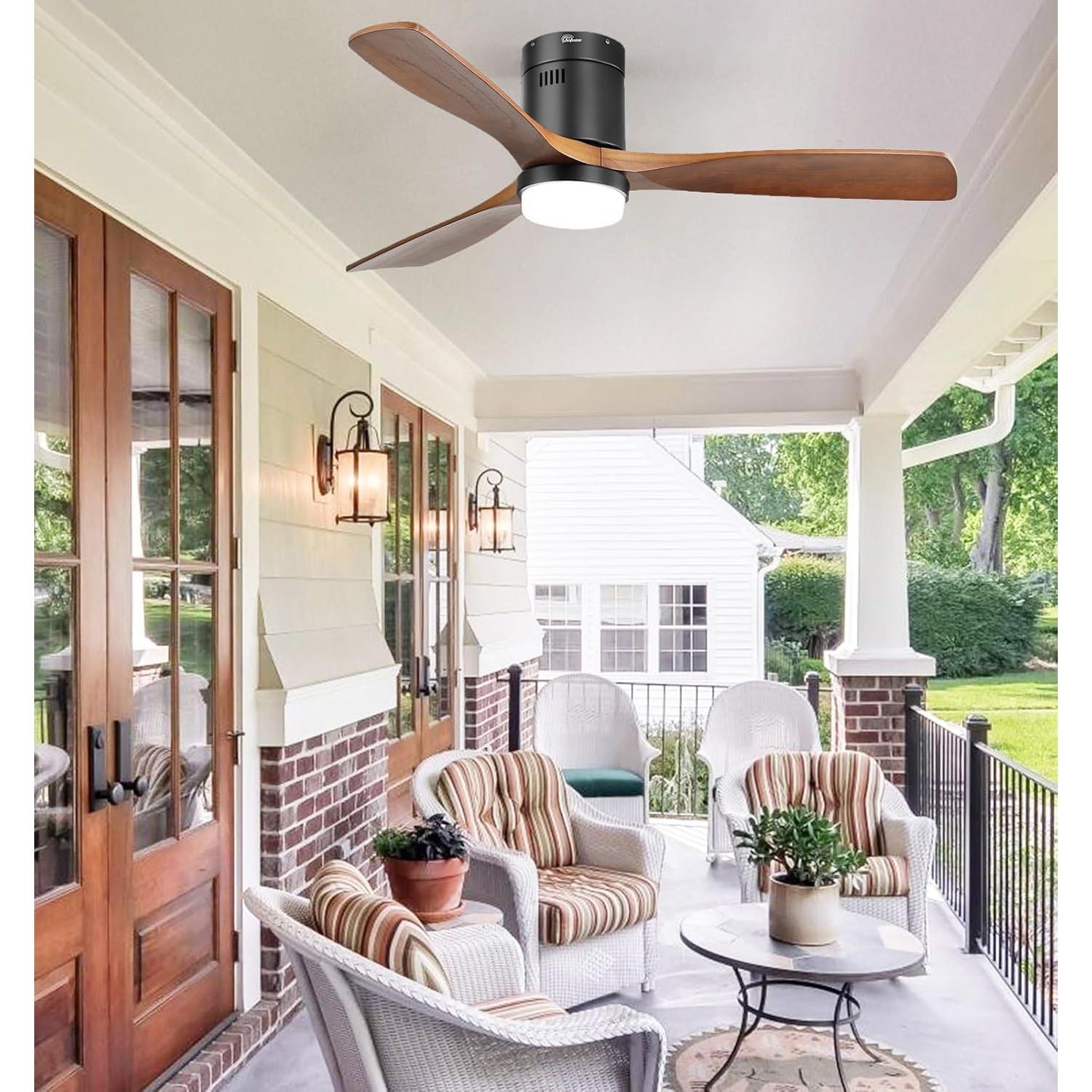 Ventilador de Techo Sofucor 52" con Luz y Control Remoto