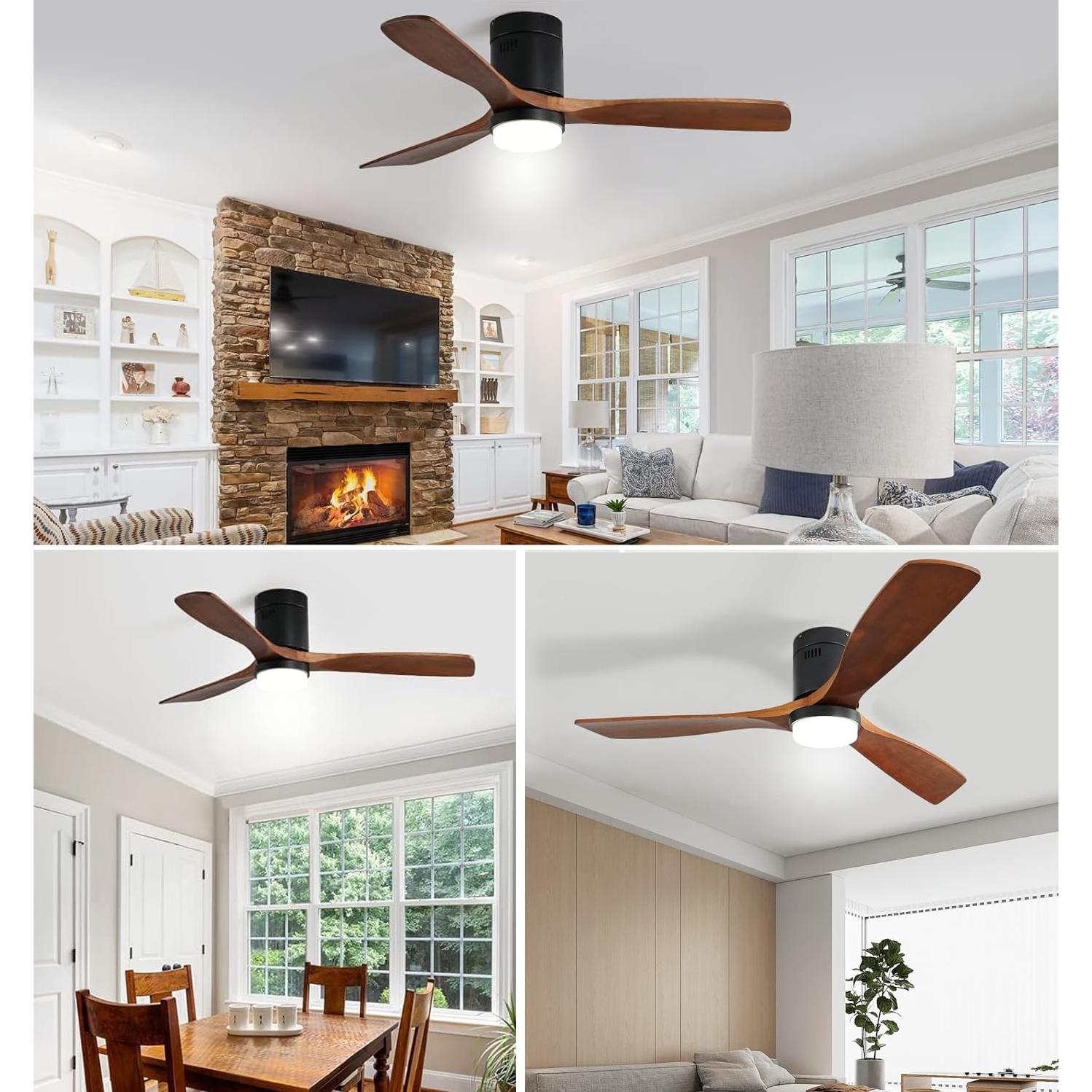 Ventilador de Techo Sofucor 52" con Luz y Control Remoto