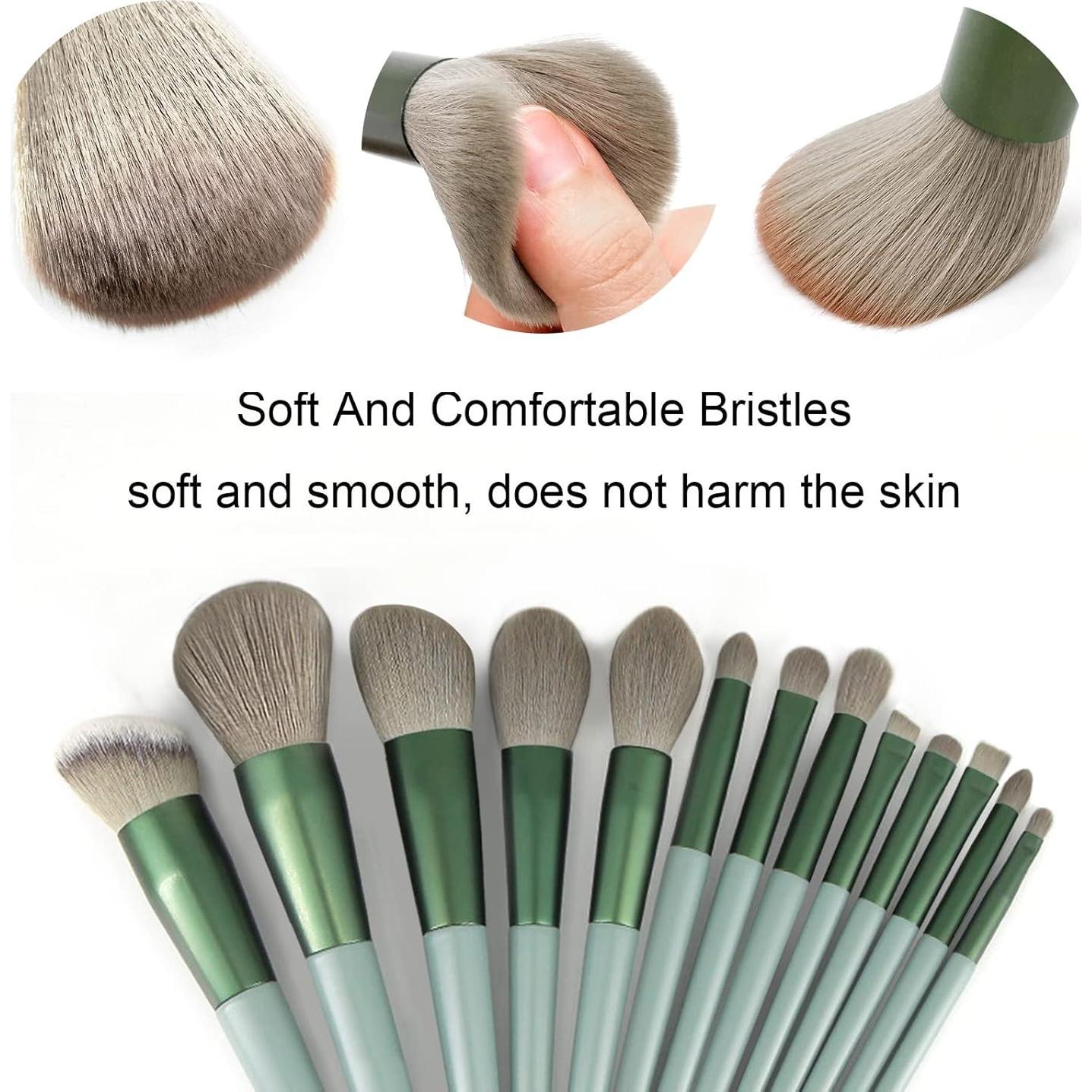 Juego de Brochas de Maquillaje Koccido 22 Piezas Verde