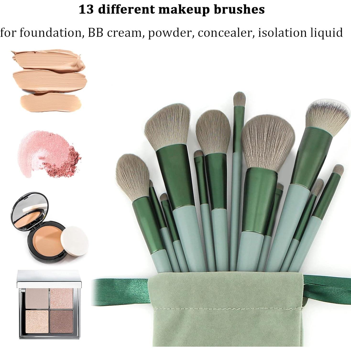 Juego de Brochas de Maquillaje Koccido 22 Piezas Verde