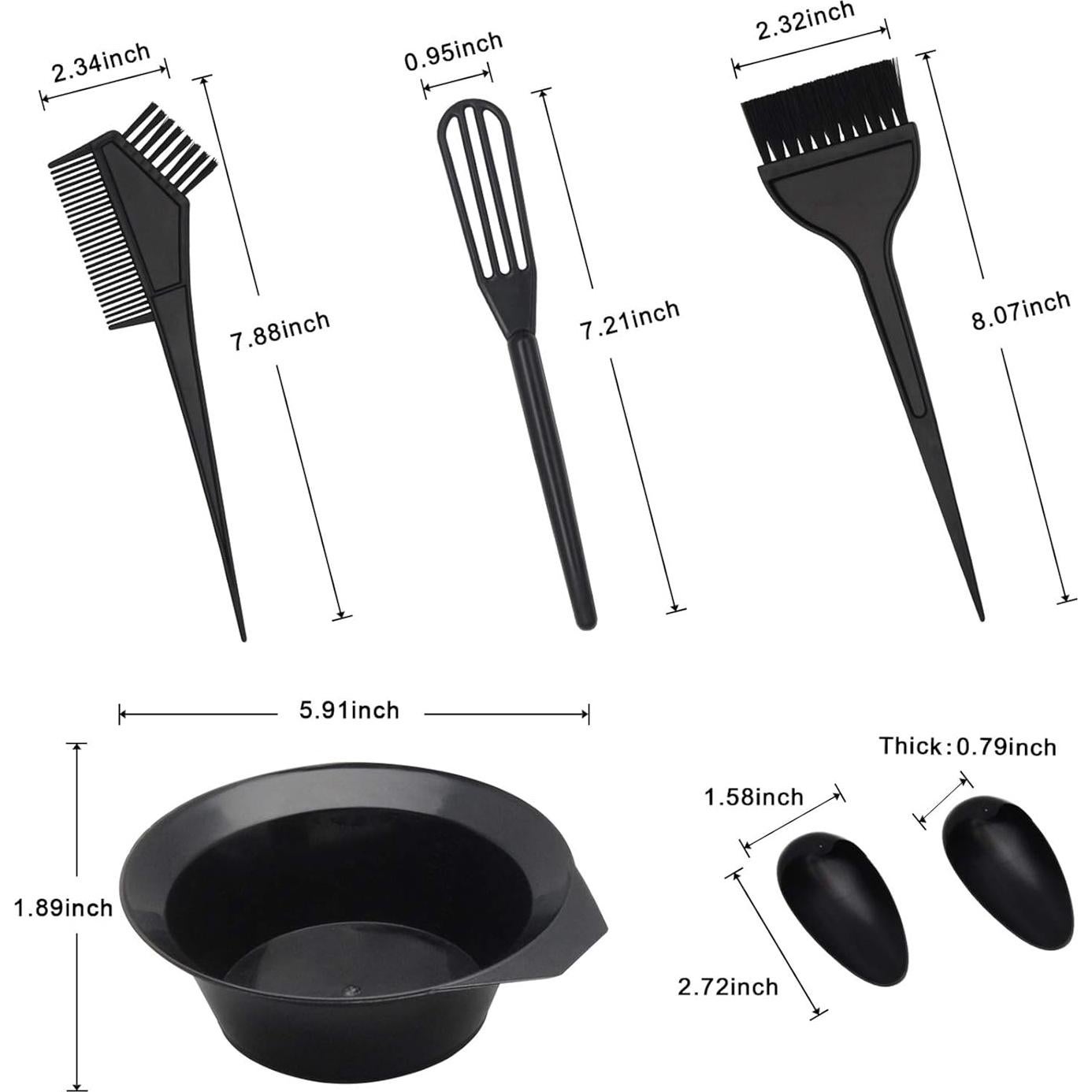 Kit de Teñido de Cabello Profesional CREATESTAR 15 Piezas