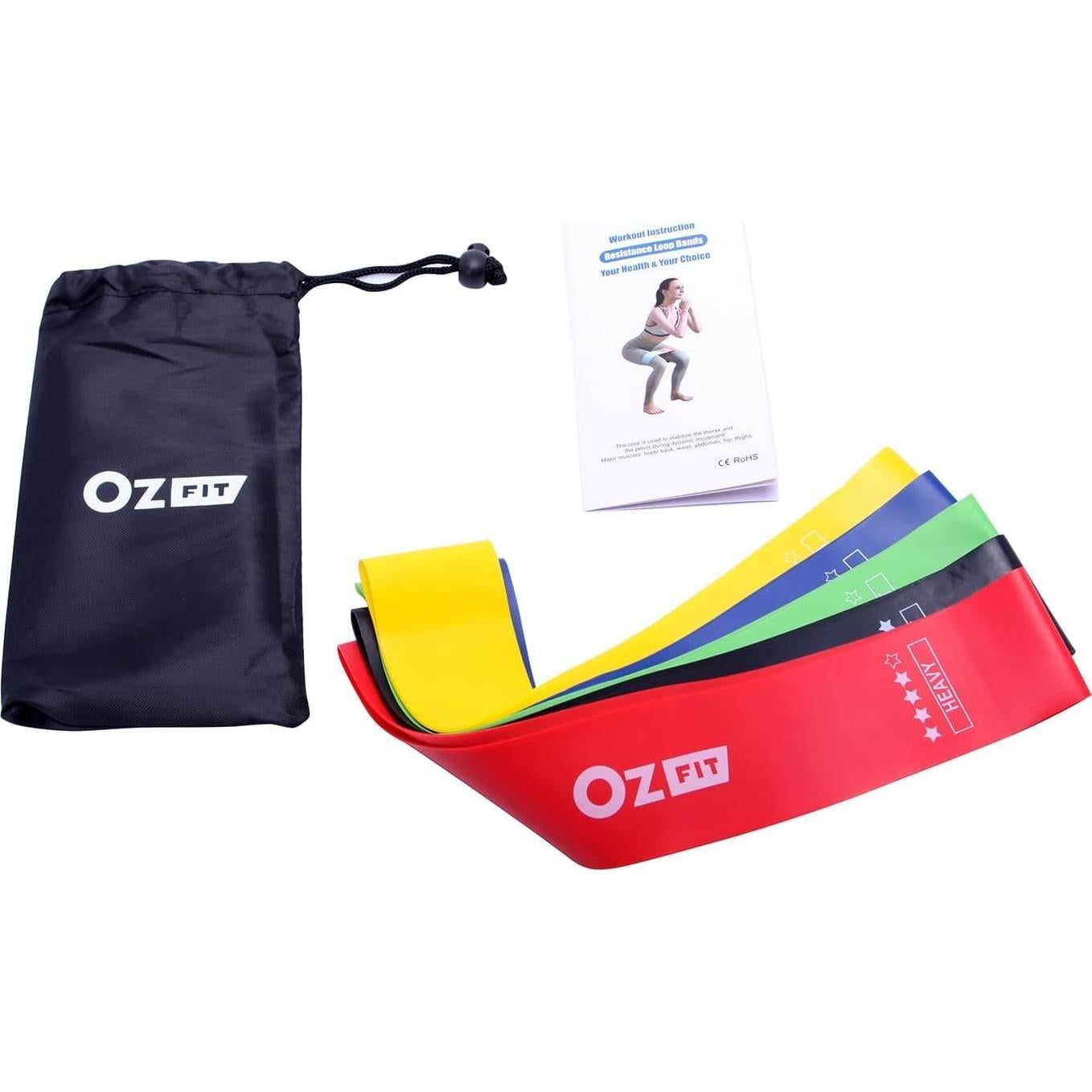 Juego de Bandas de Resistencia OZFIT - 5 Niveles para Ejercicio