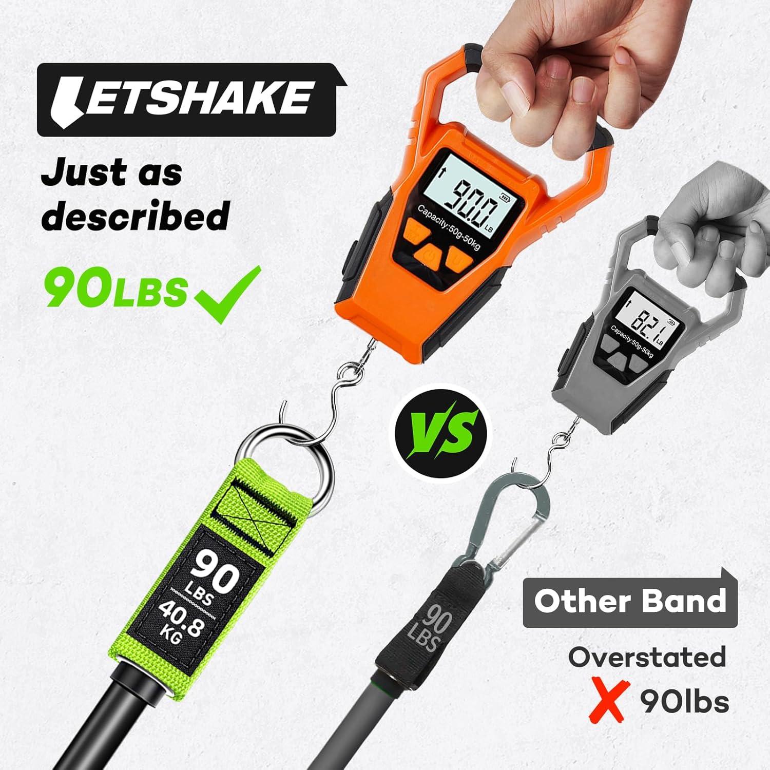 Bandas de Resistencia LETSHAKE 140 kg Verde para Ejercicio
