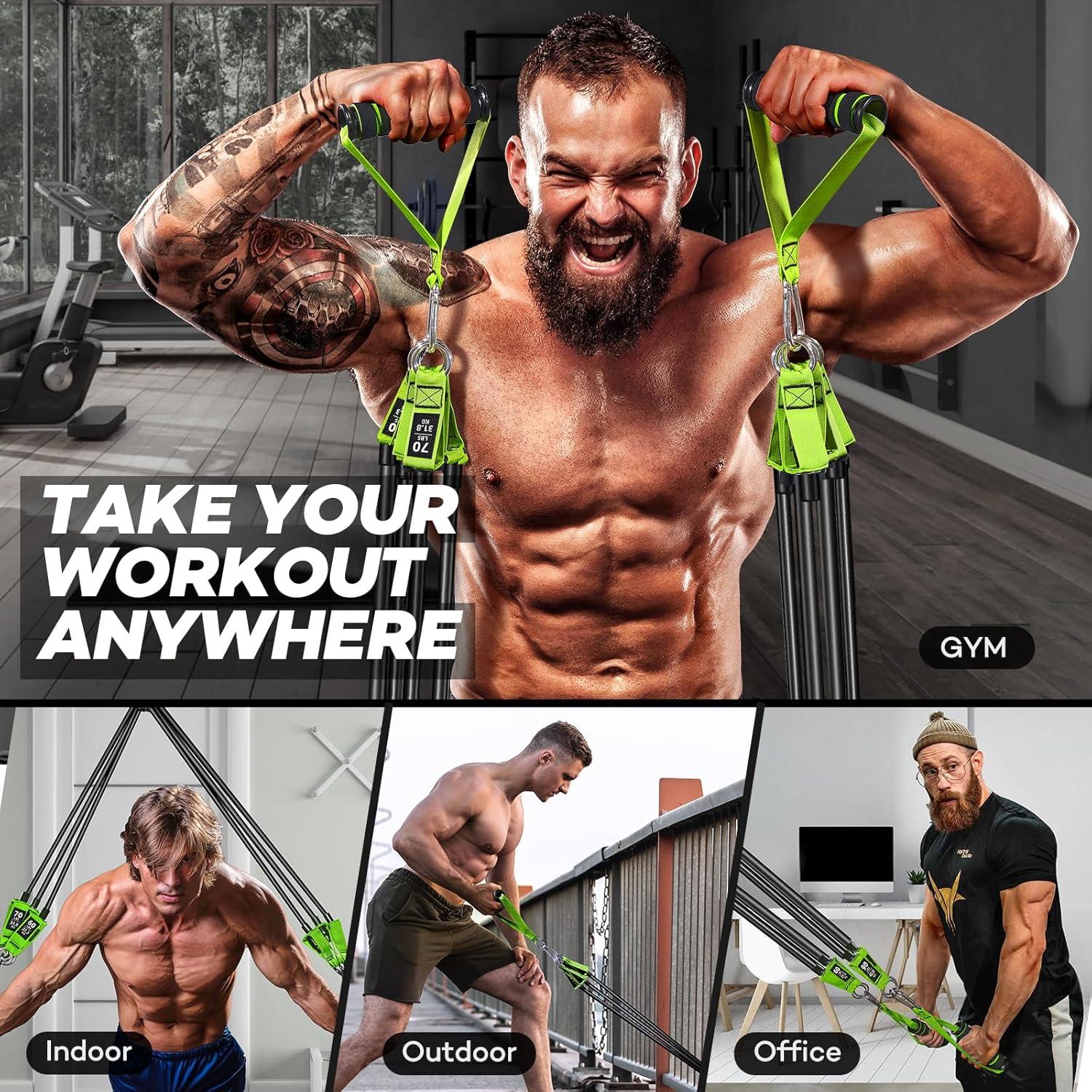 Bandas de Resistencia LETSHAKE 140 kg Verde para Ejercicio