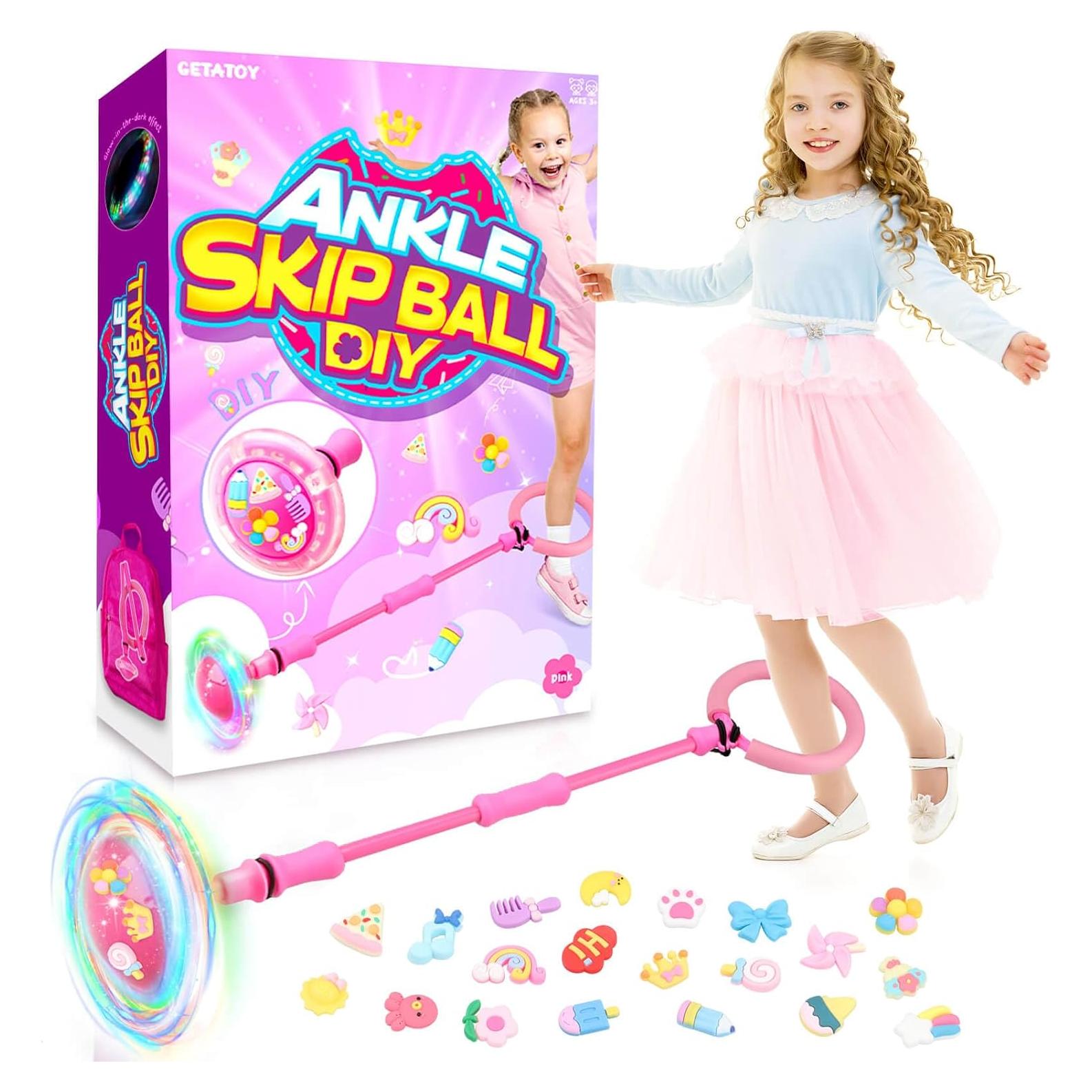 Pelota de Salto para Tobillo Getatoy Rosa - Juguete para Niñas 6-12 Años