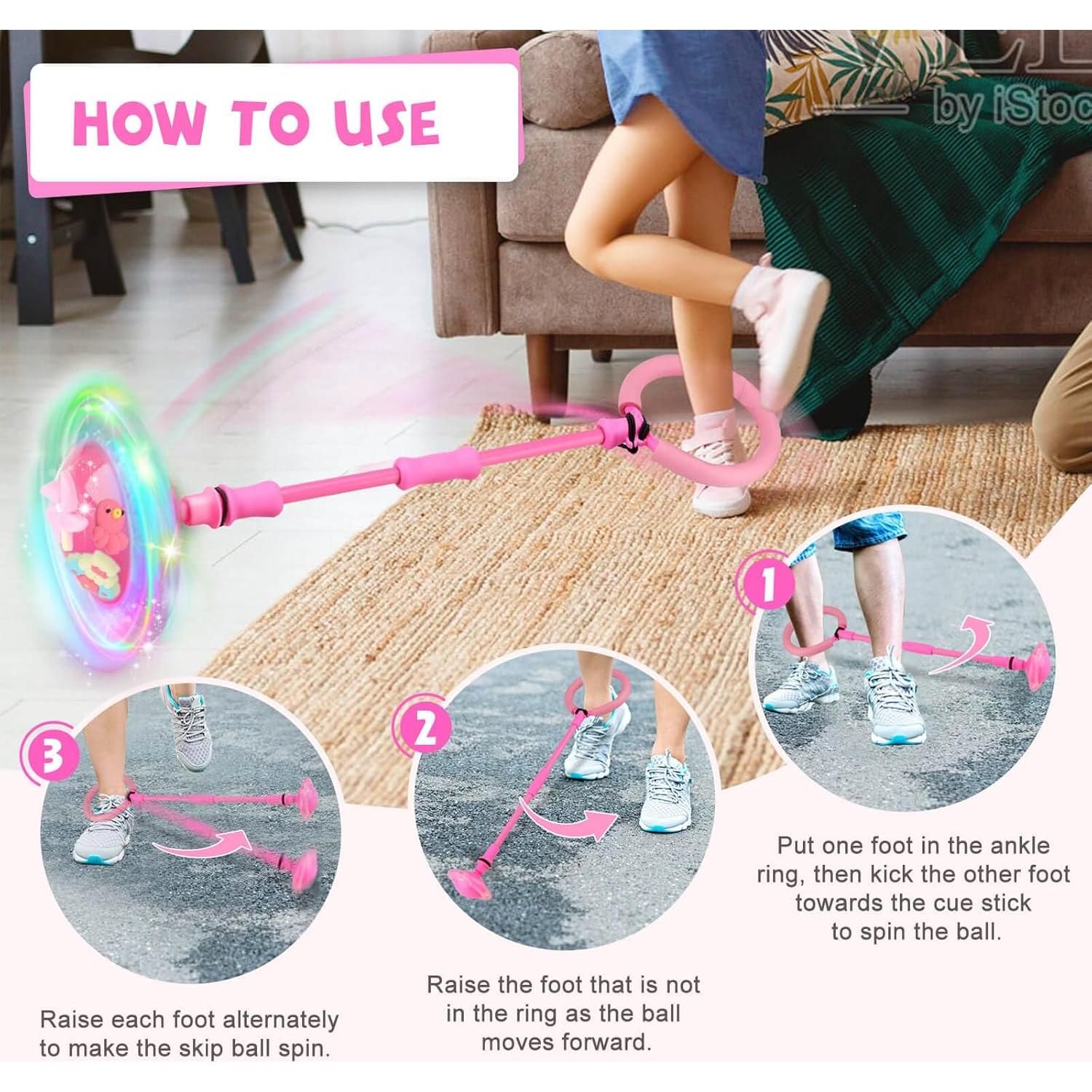 Pelota de Salto para Tobillo Getatoy Rosa - Juguete para Niñas 6-12 Años