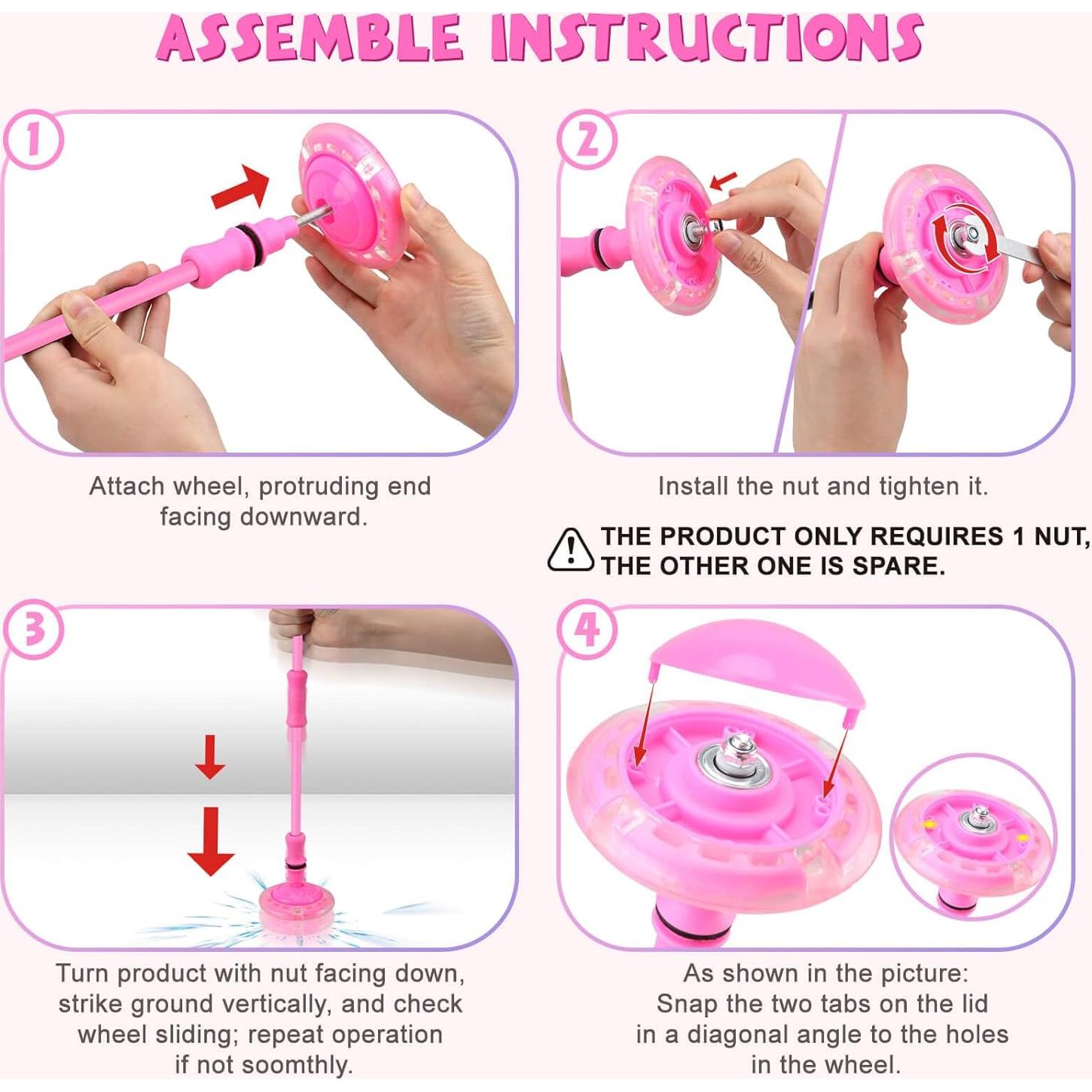 Pelota de Salto para Tobillo Getatoy Rosa - Juguete para Niñas 6-12 Años