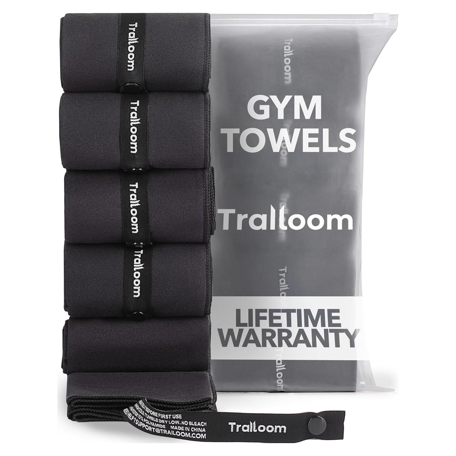 Toallas de Microfibra Trailoom - Set de 5 Negras 80x40cm