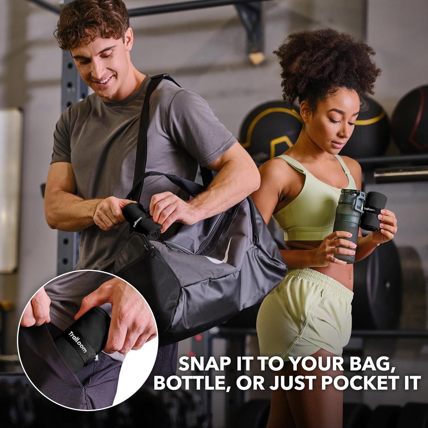 Toallas de Microfibra Trailoom - Set de 5 Negras 80x40cm