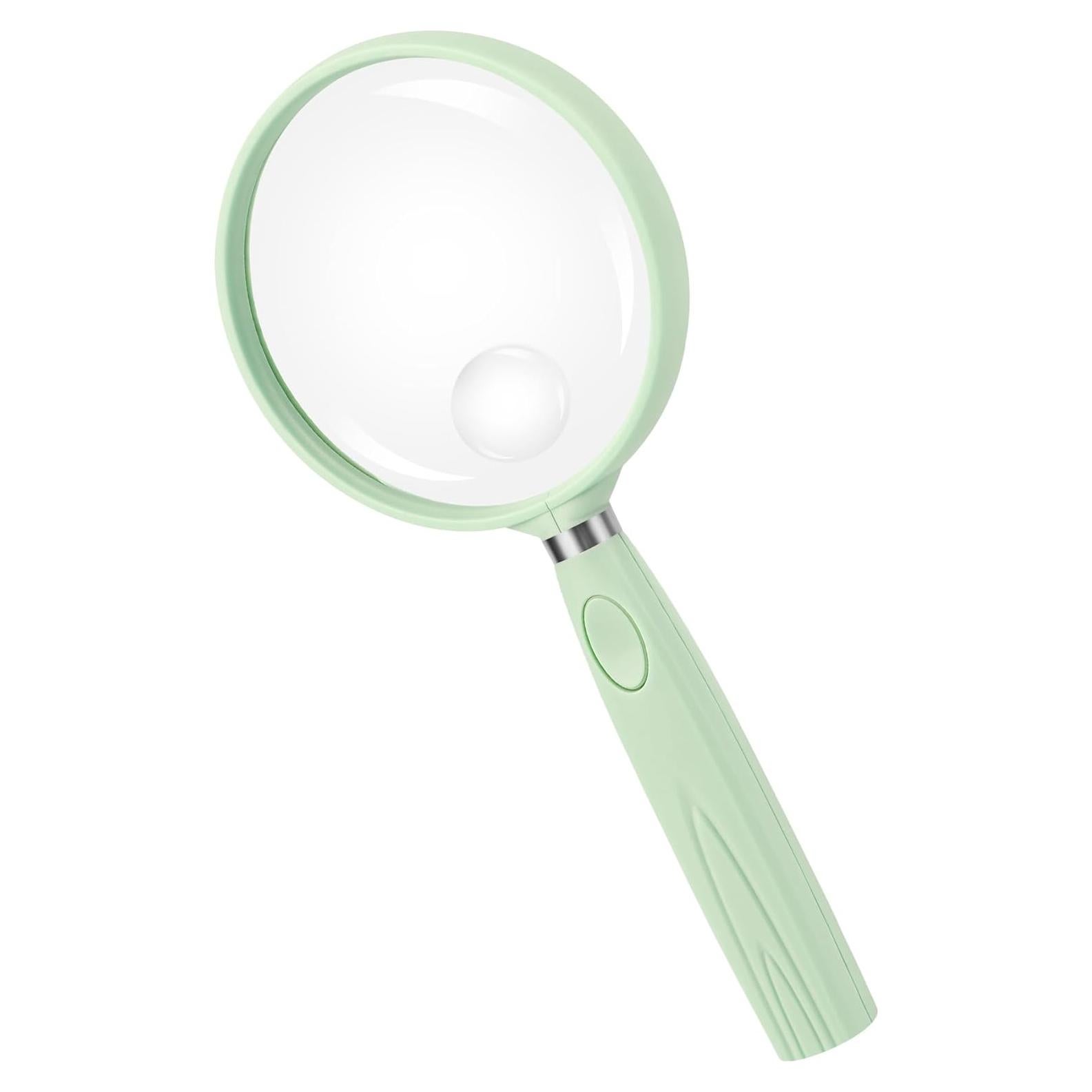 Lupa de Mano Feosky 10X 30X Verde, Lente Acrílica 75mm