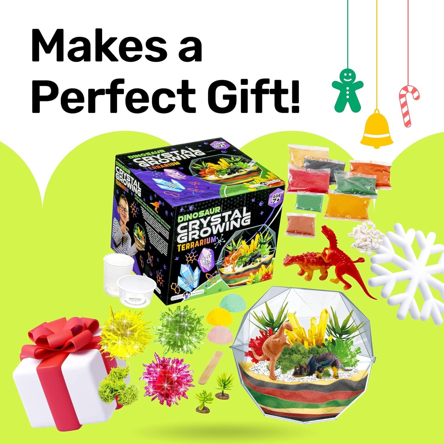 Kit de Crecimiento de Cristales Dinosaurio Original Stationery - 17 Piezas STEM