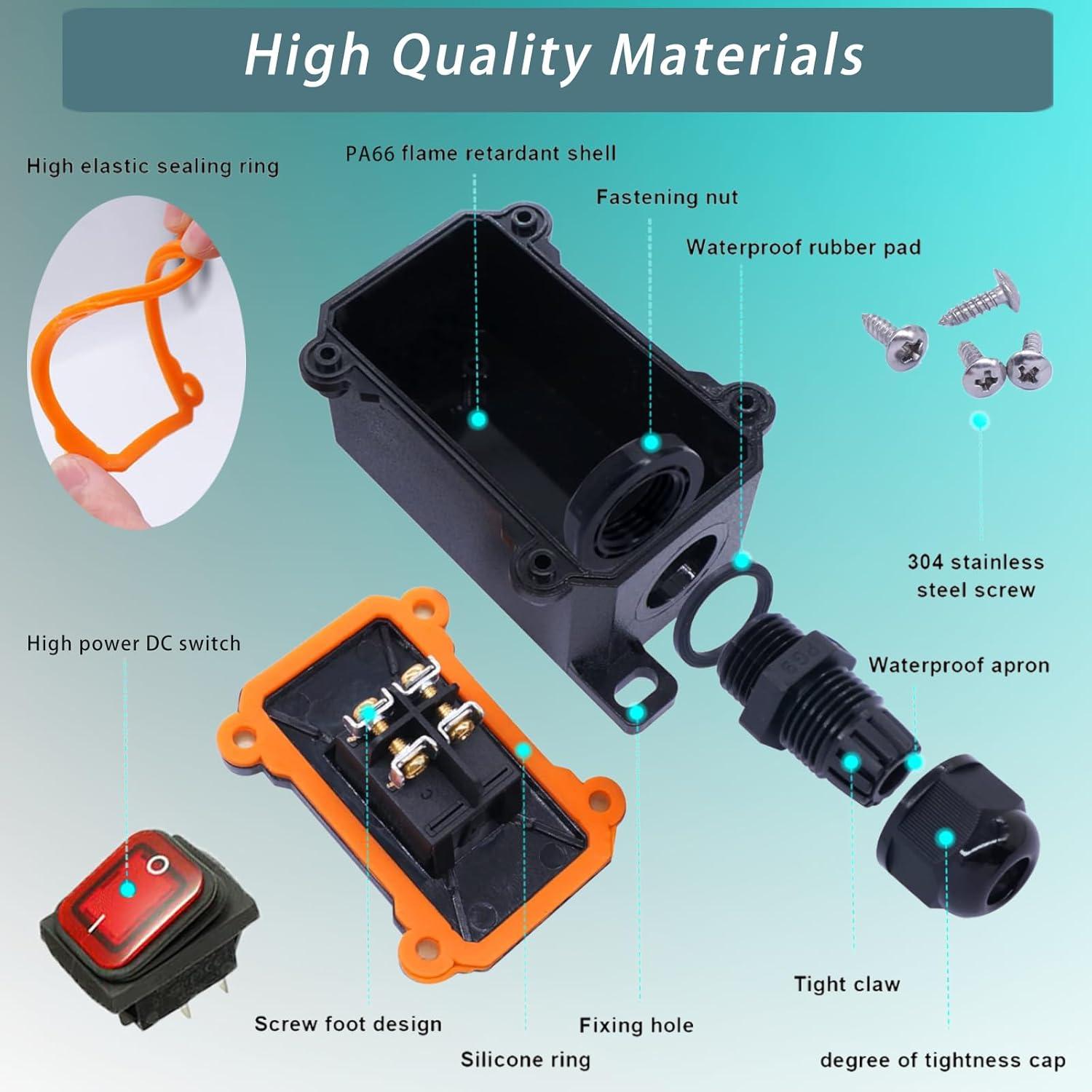 Interruptor de Palanca ON/OFF KarlKers 12V-24V IP67 20A