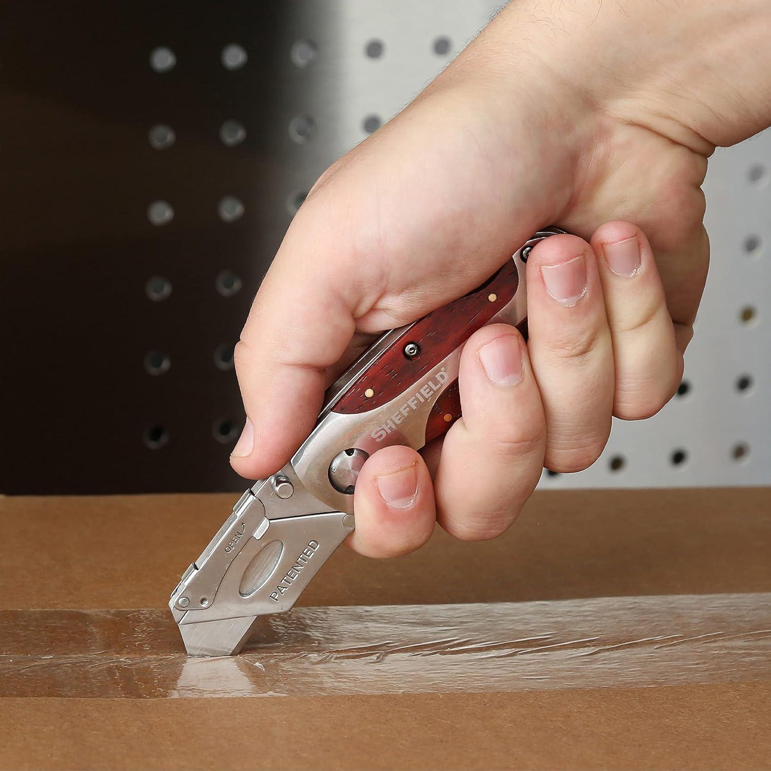 Cuchillo de Utilidad Sheffield 12525 2 Paquete con Cierre