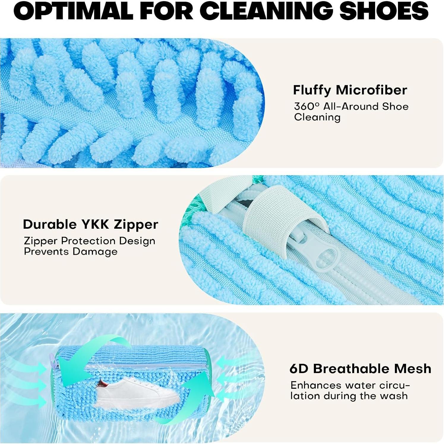 Bolsa de Lavado de Zapatos NMQHPA Azul 2pcs Reutilizable