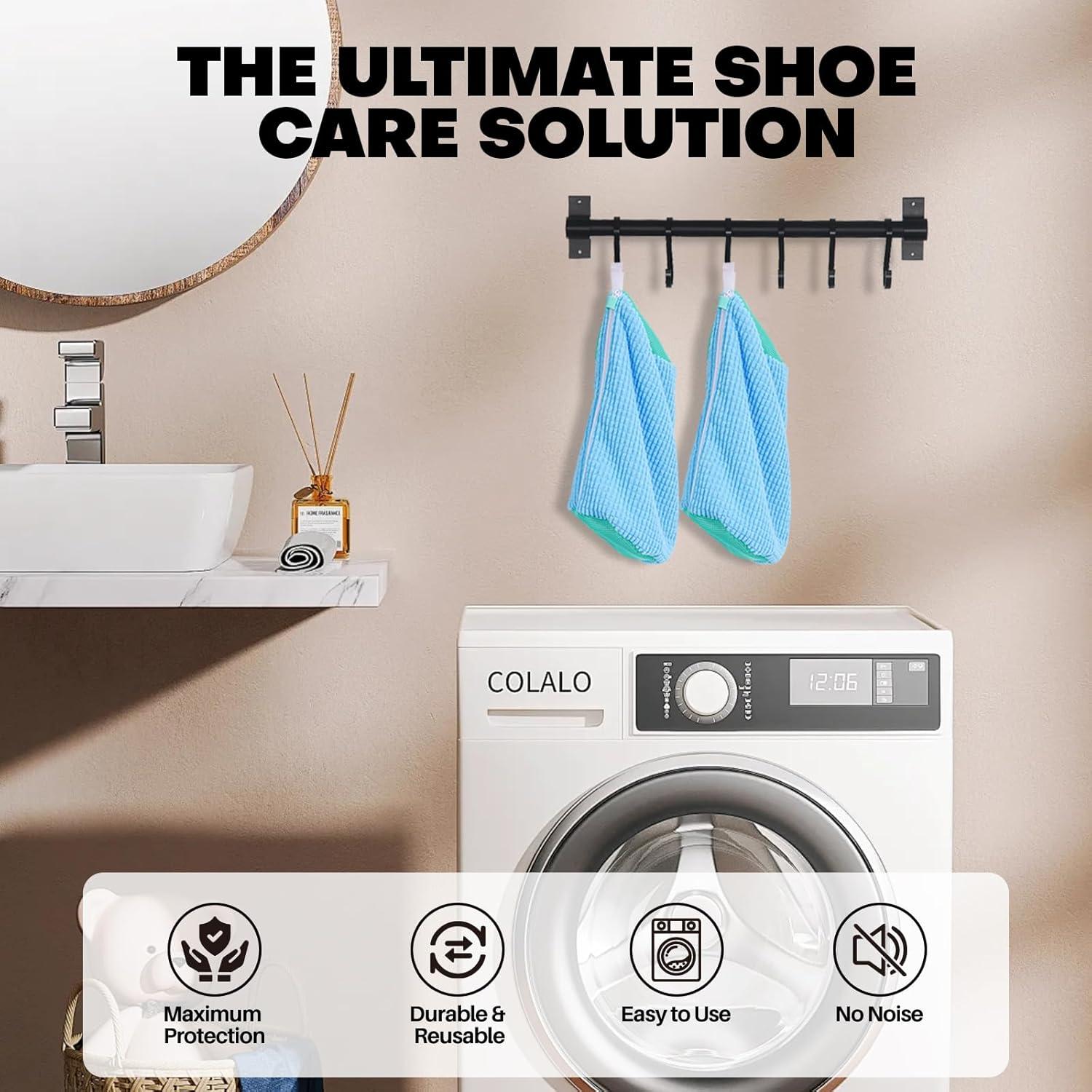 Bolsa de Lavado de Zapatos NMQHPA Azul 2pcs Reutilizable