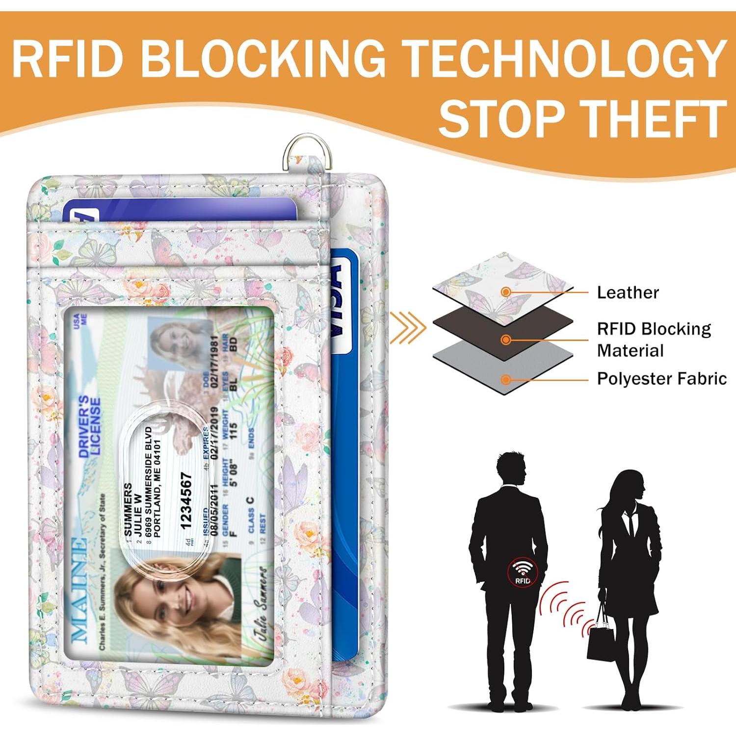 Billetera delgada RFID para mujeres Yonlevres - Girasol amable