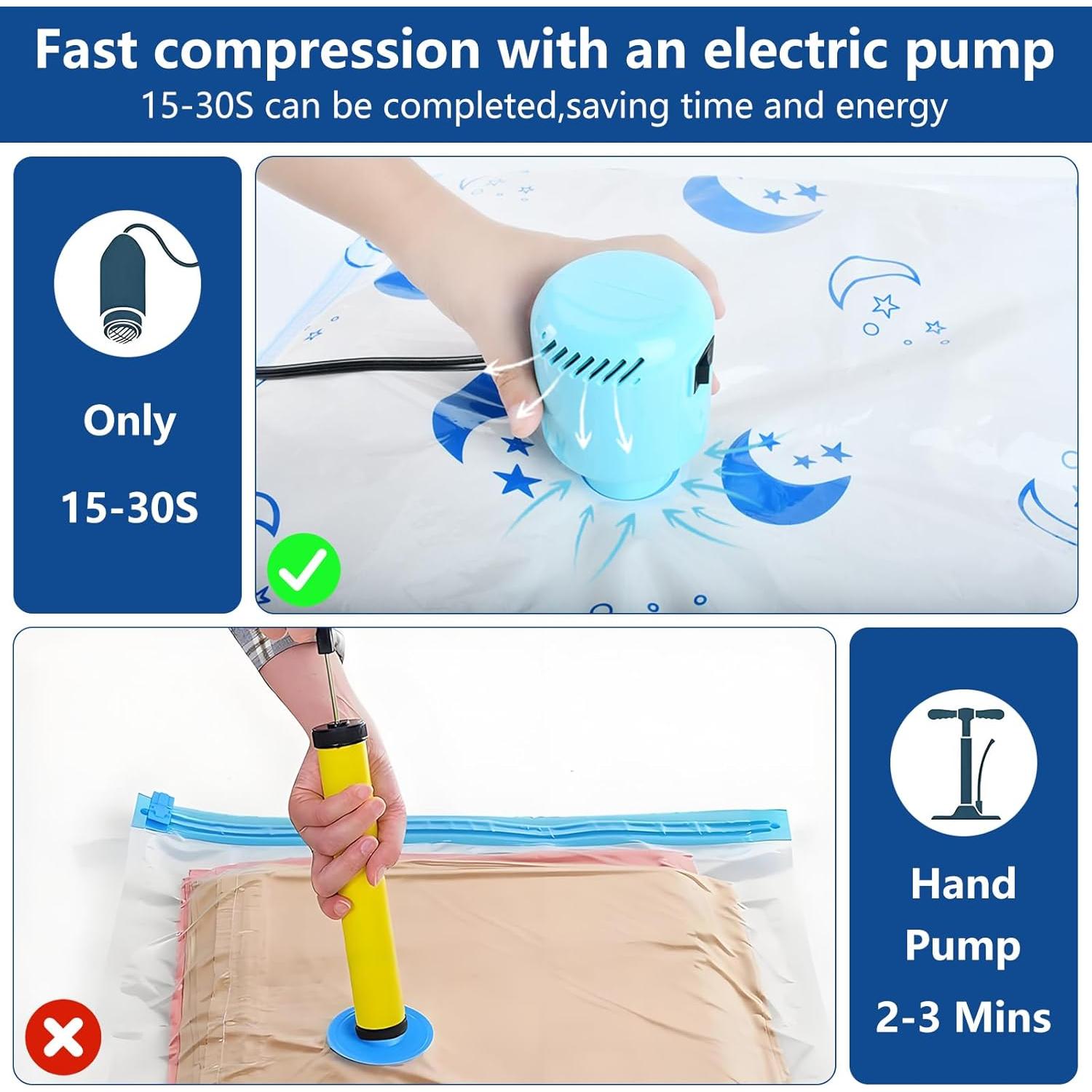 Bolsas de Sellado al Vacío Lisacool 16 Piezas con Bomba Eléctrica