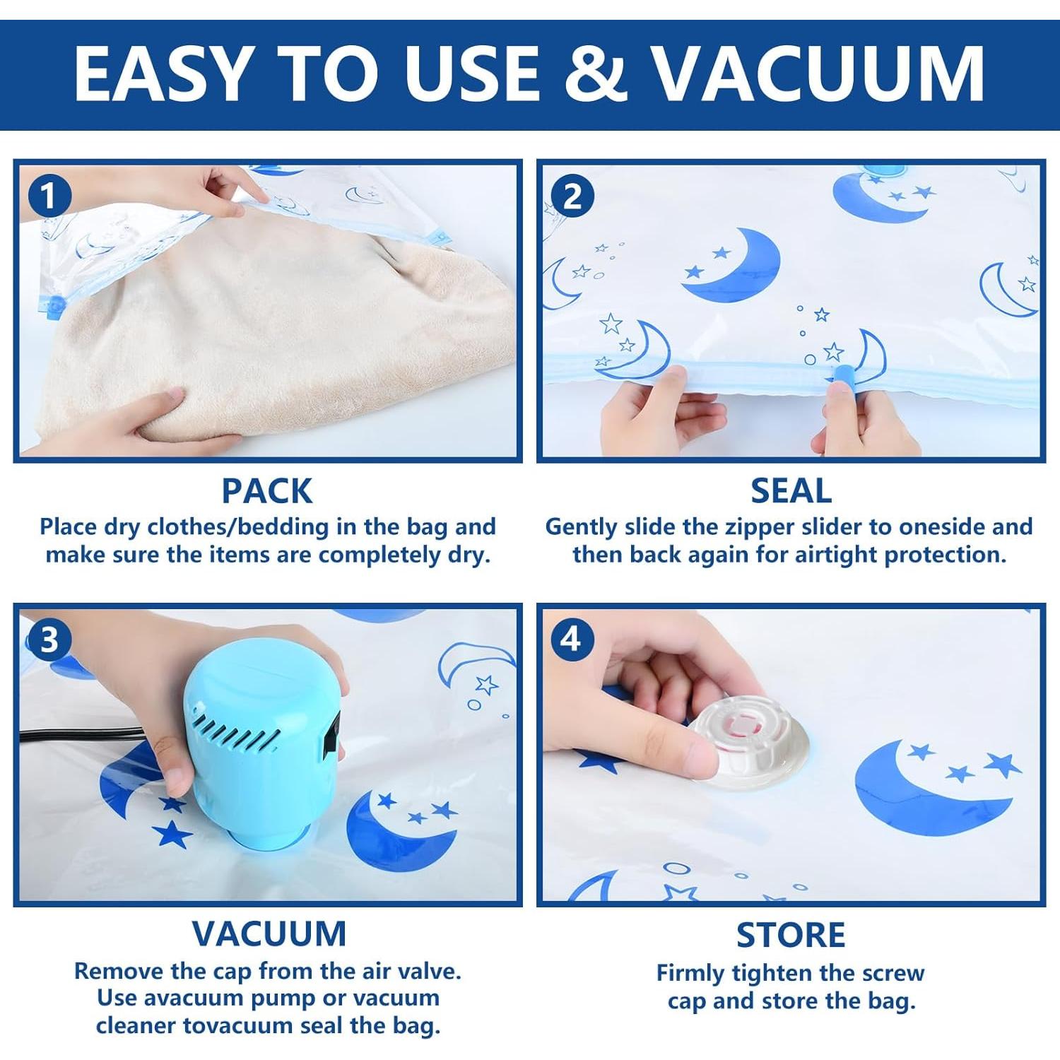 Bolsas de Sellado al Vacío Lisacool 16 Piezas con Bomba Eléctrica