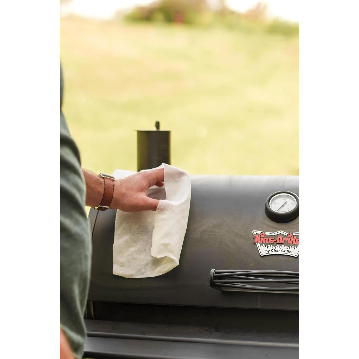 Toallitas de Limpieza Crocodile Cloth Grill - 80 Unidades, 38.1x25.4 cm, Infundidas con Aloe