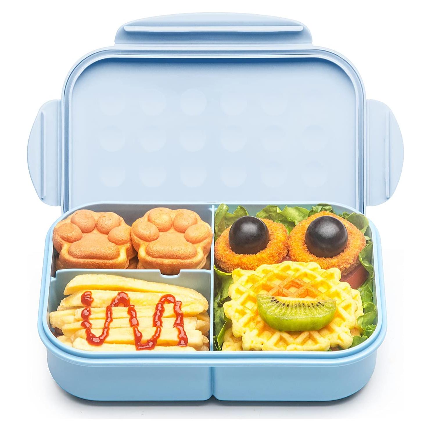 Caja Bento para Niños MISS BIG 1150ml Azul a Prueba de Fugas