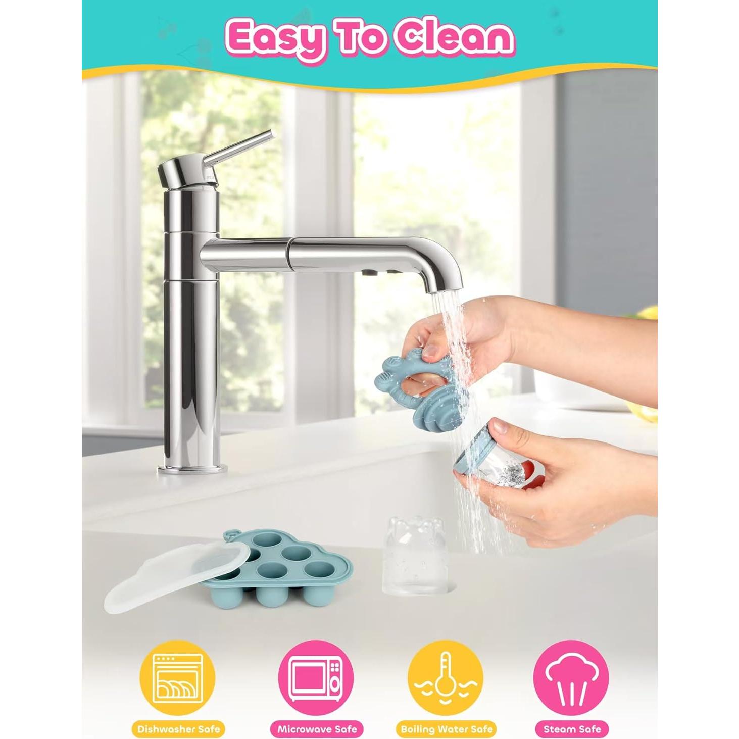 Moldes de Popsicle y Chupete Alimentador de Silicona Beige