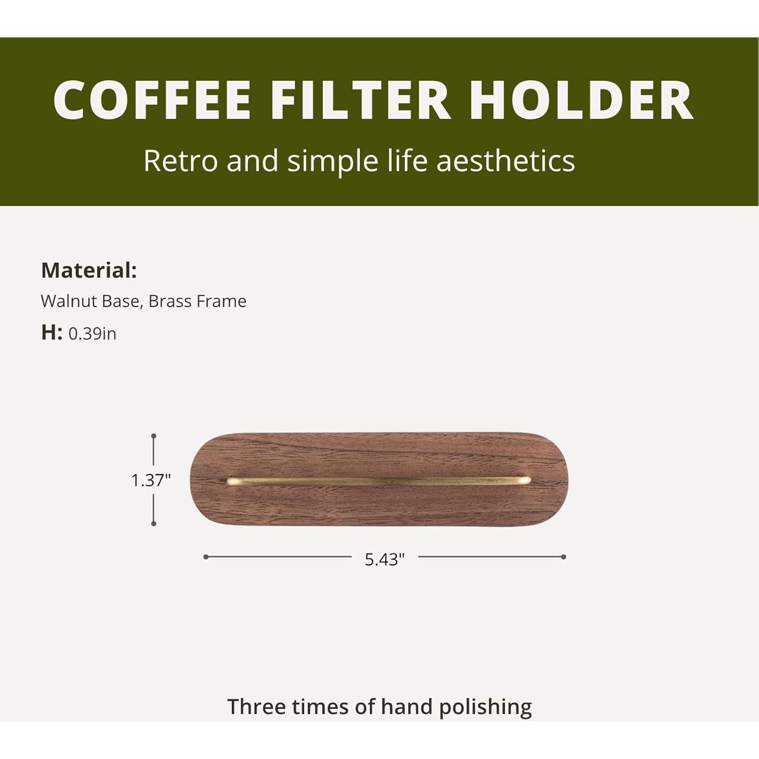 Soporte para Filtros de Café Vandroop Cono Nuez B para #01 y #02