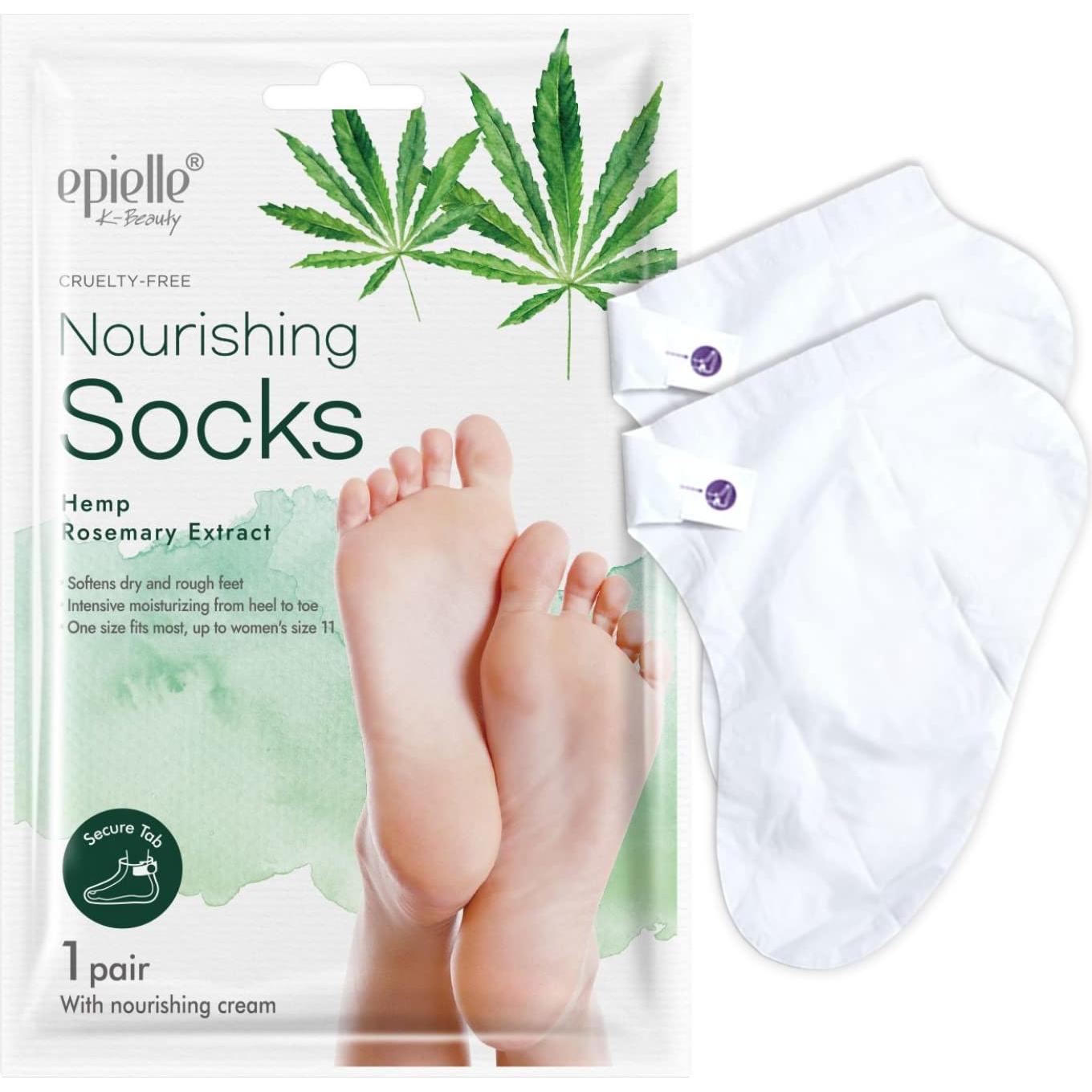 Mascarillas Hidratantes para Pies Kareway 6 Pares con Cáñamo