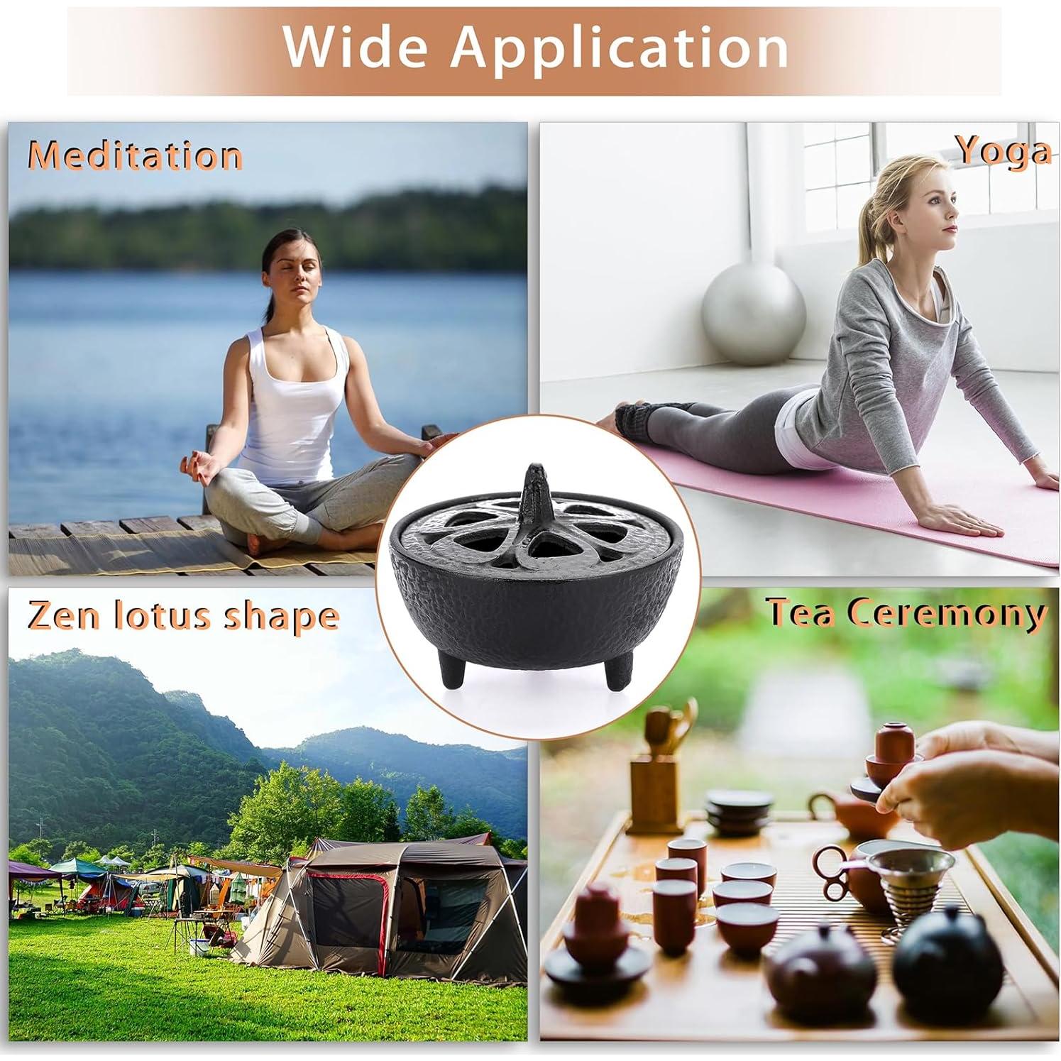 Soporte de Incienso JUXYES Vintage de Hierro Fundido 8.4 cm