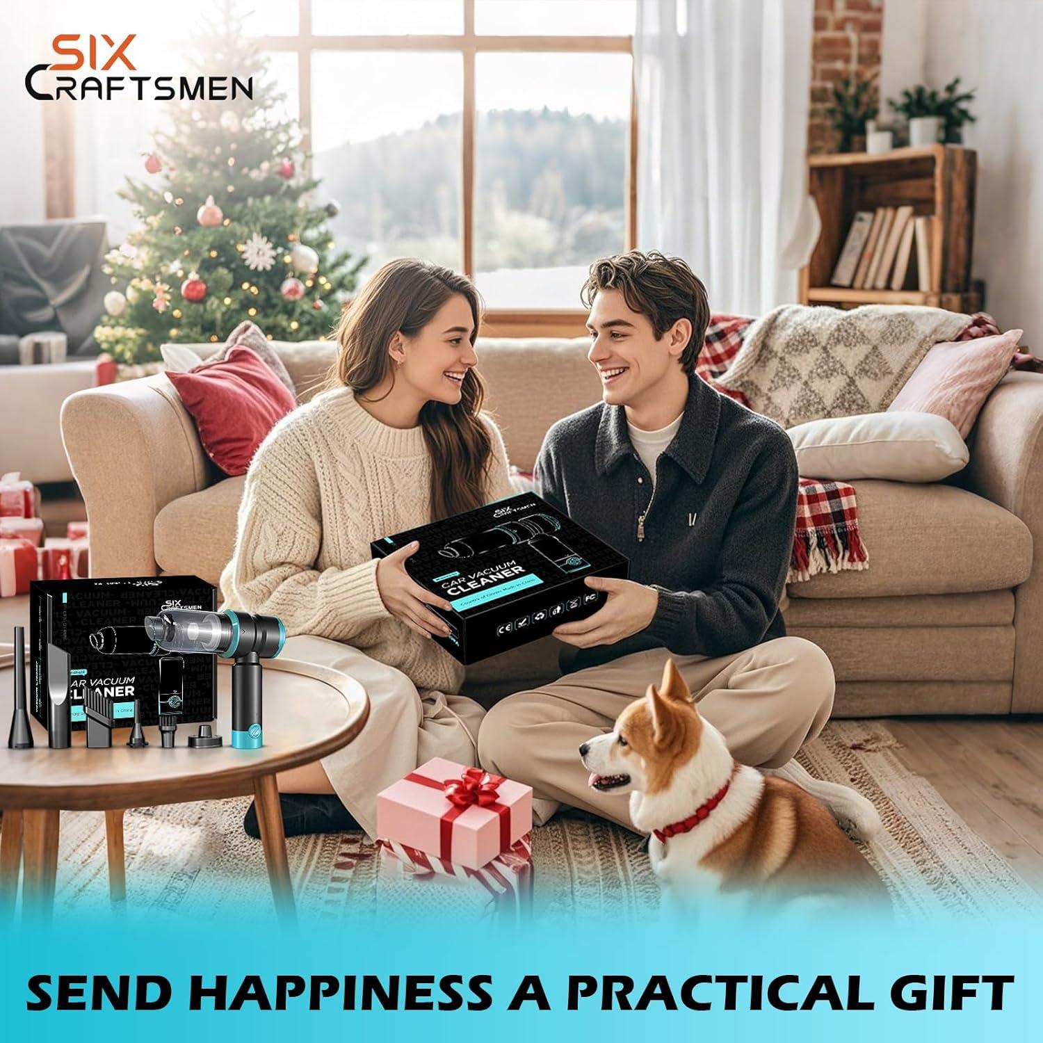 Aspiradora de Mano Inalámbrica SIX CRAFTSMEN SV6 15000PA Azul