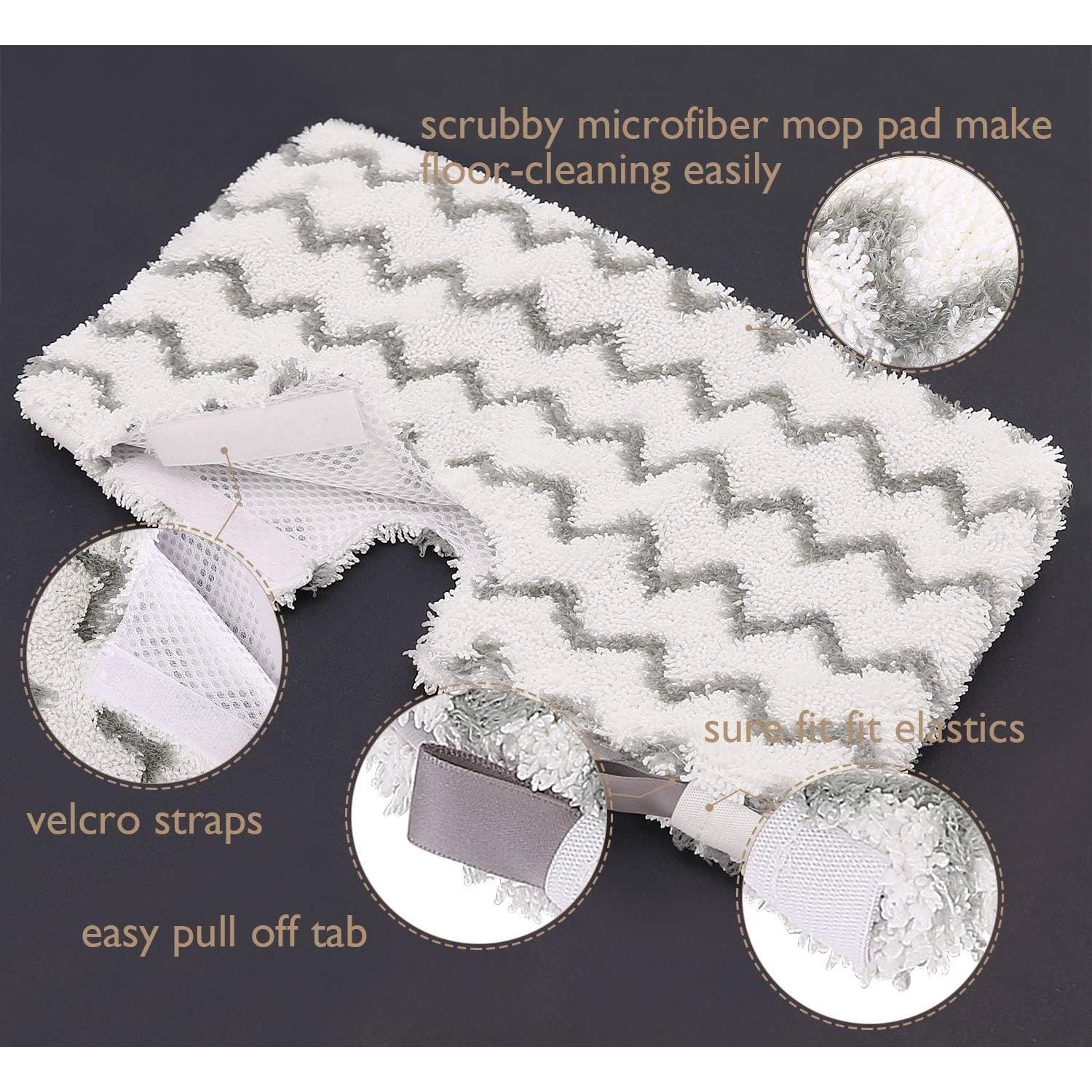 Almohadillas de Mopa a Vapor Tidy Monster 33x18 cm - 2 Paquete Blanco