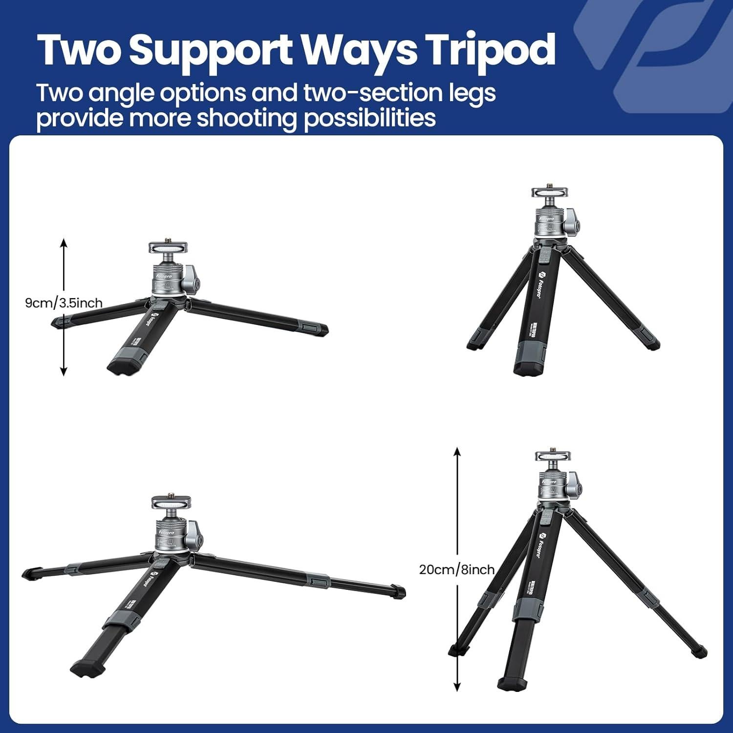 Trípode Mini Fotopro SY-390 con Fibra de Carbono 89 cm