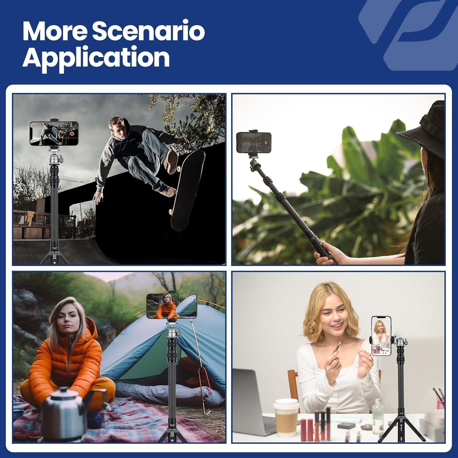 Trípode Mini Fotopro SY-390 con Fibra de Carbono 89 cm